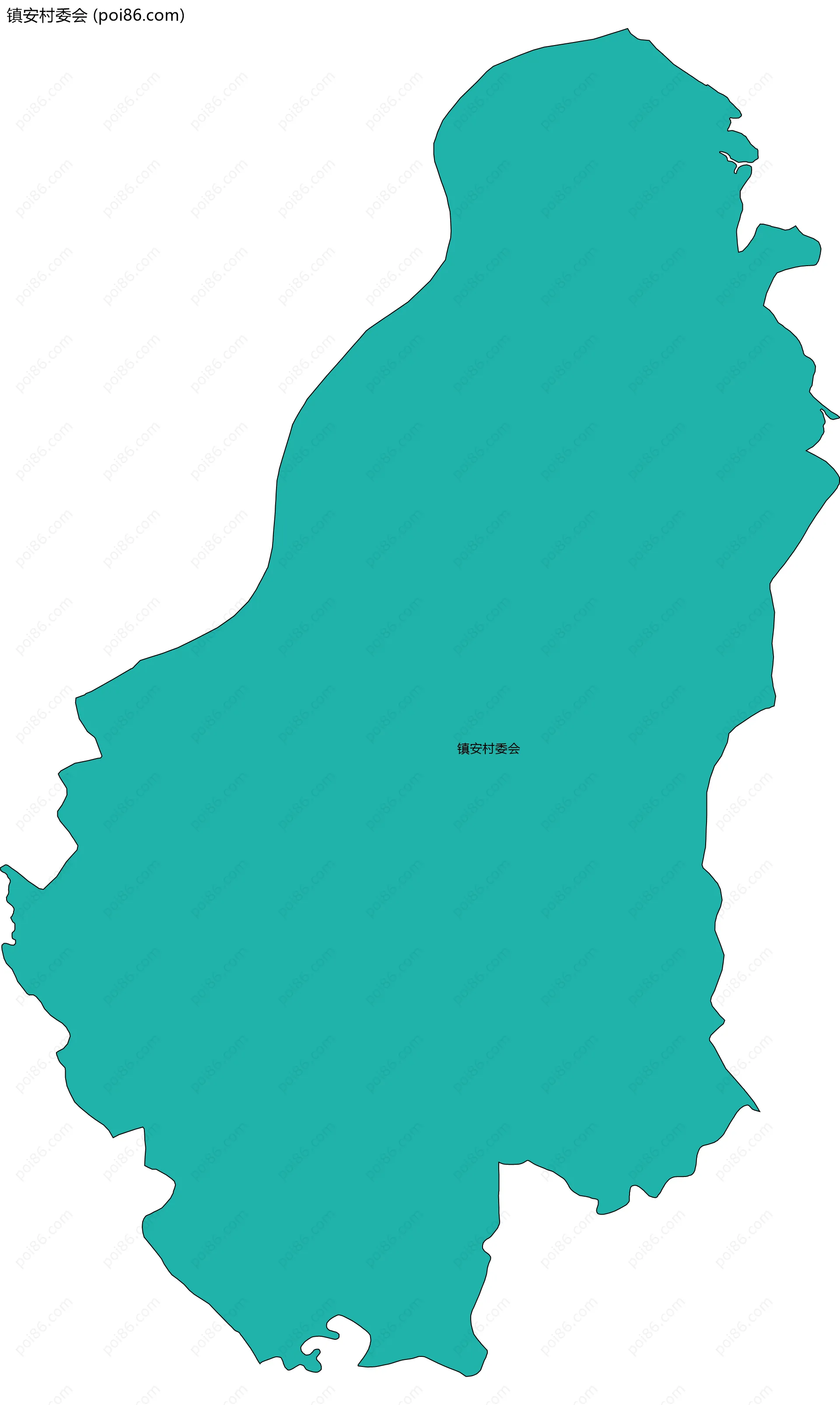 镇安村委会边界地图
