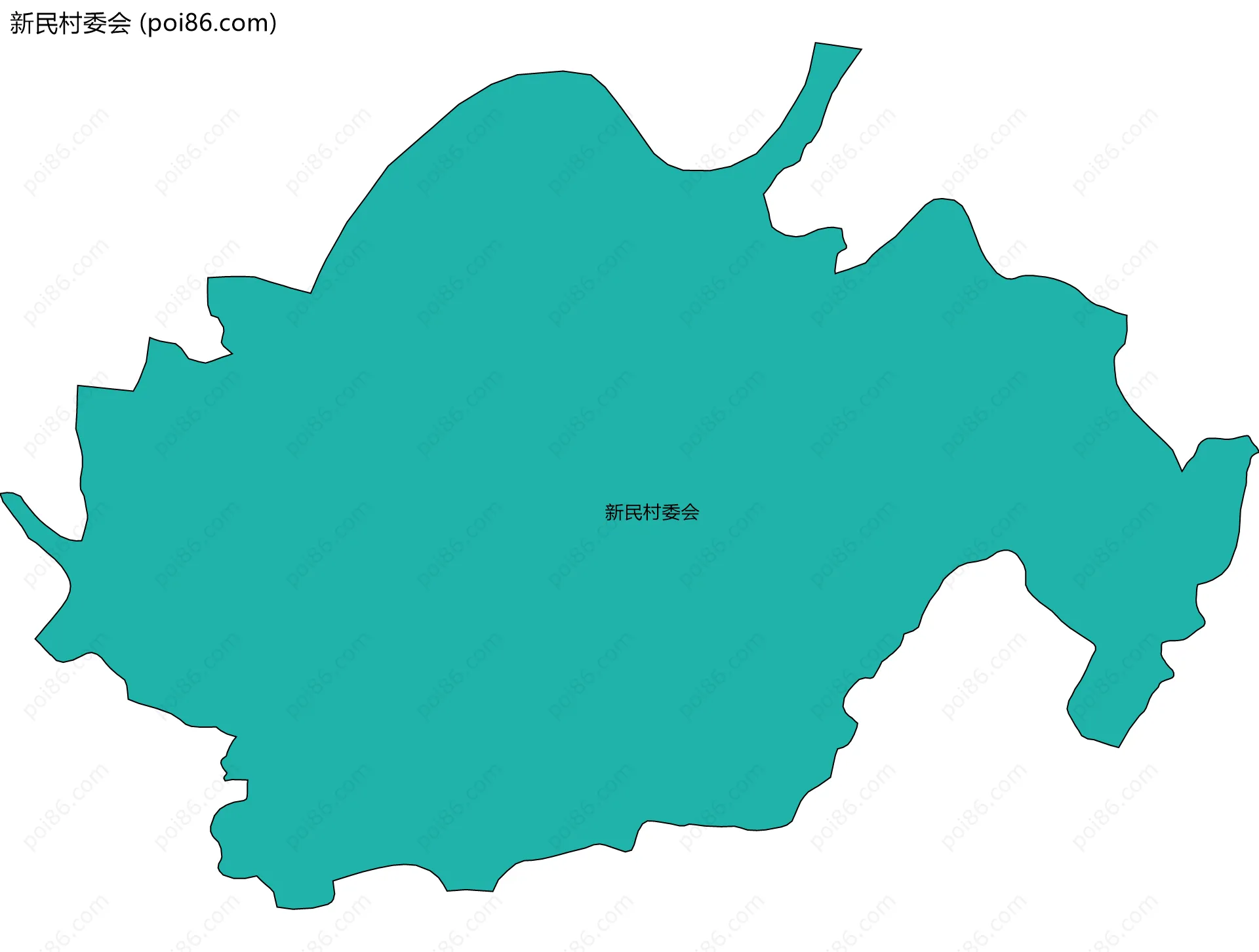 新民村委会边界地图
