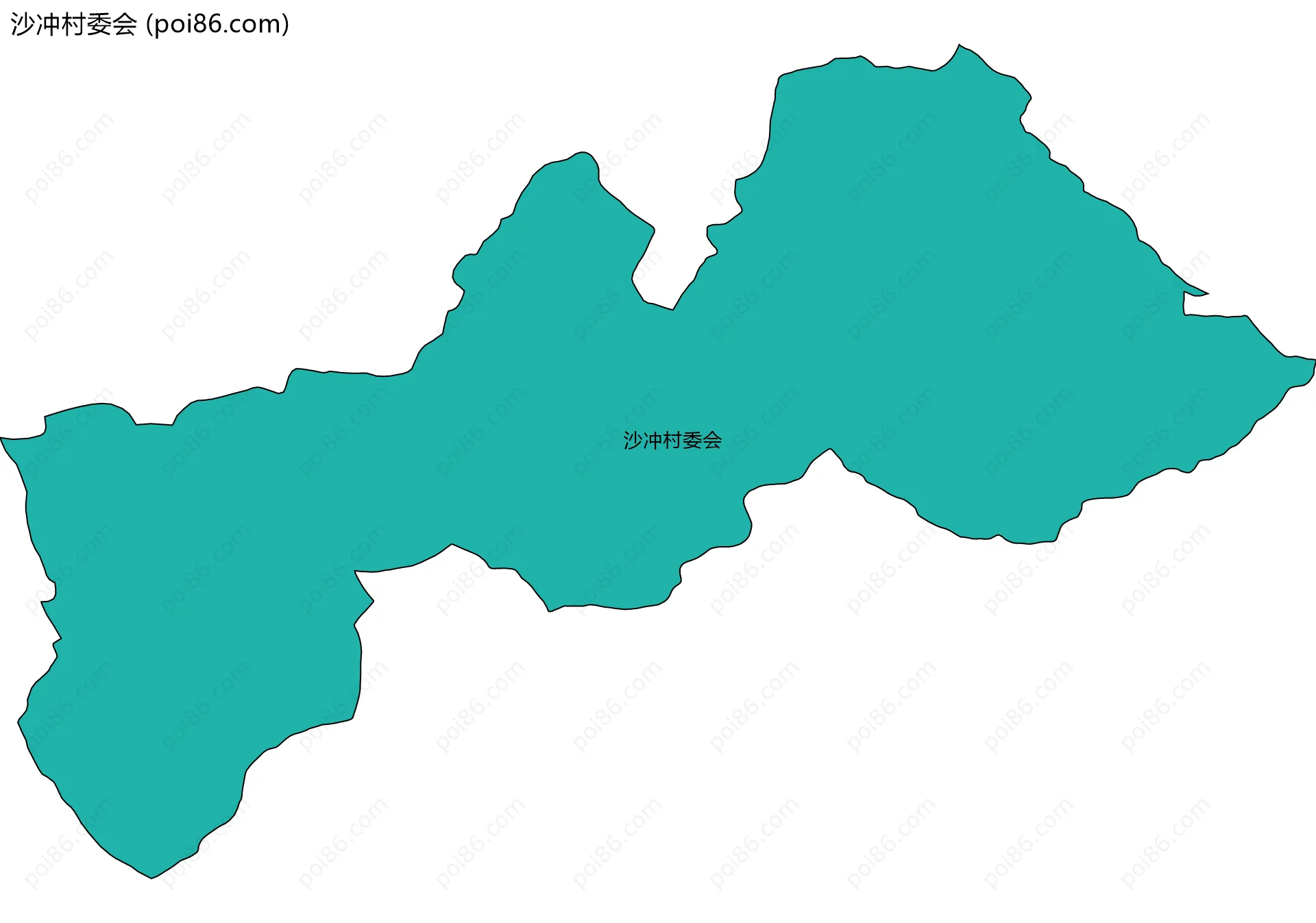 沙冲村委会边界地图
