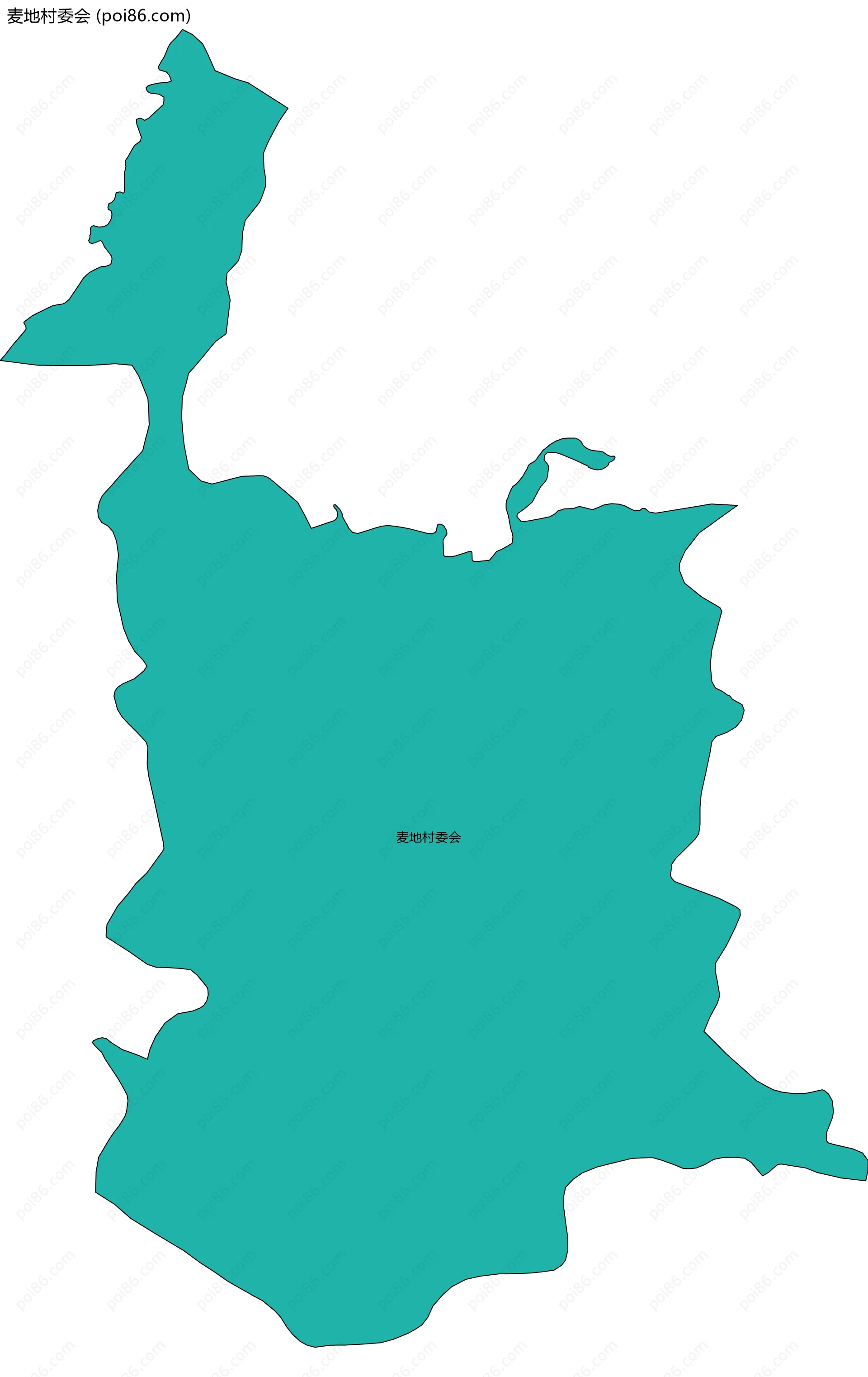 麦地村委会边界地图