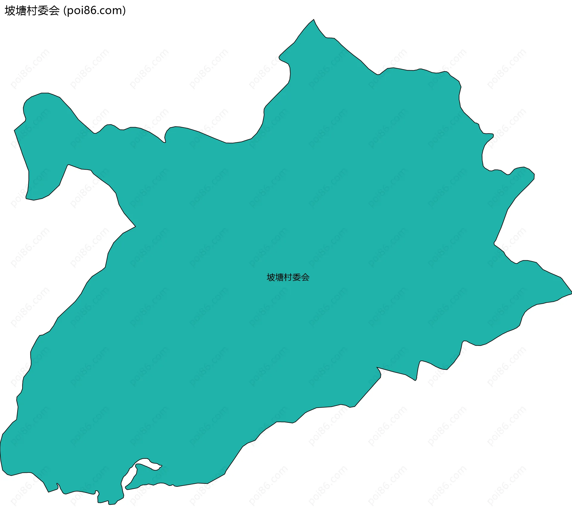 坡塘村委会边界地图