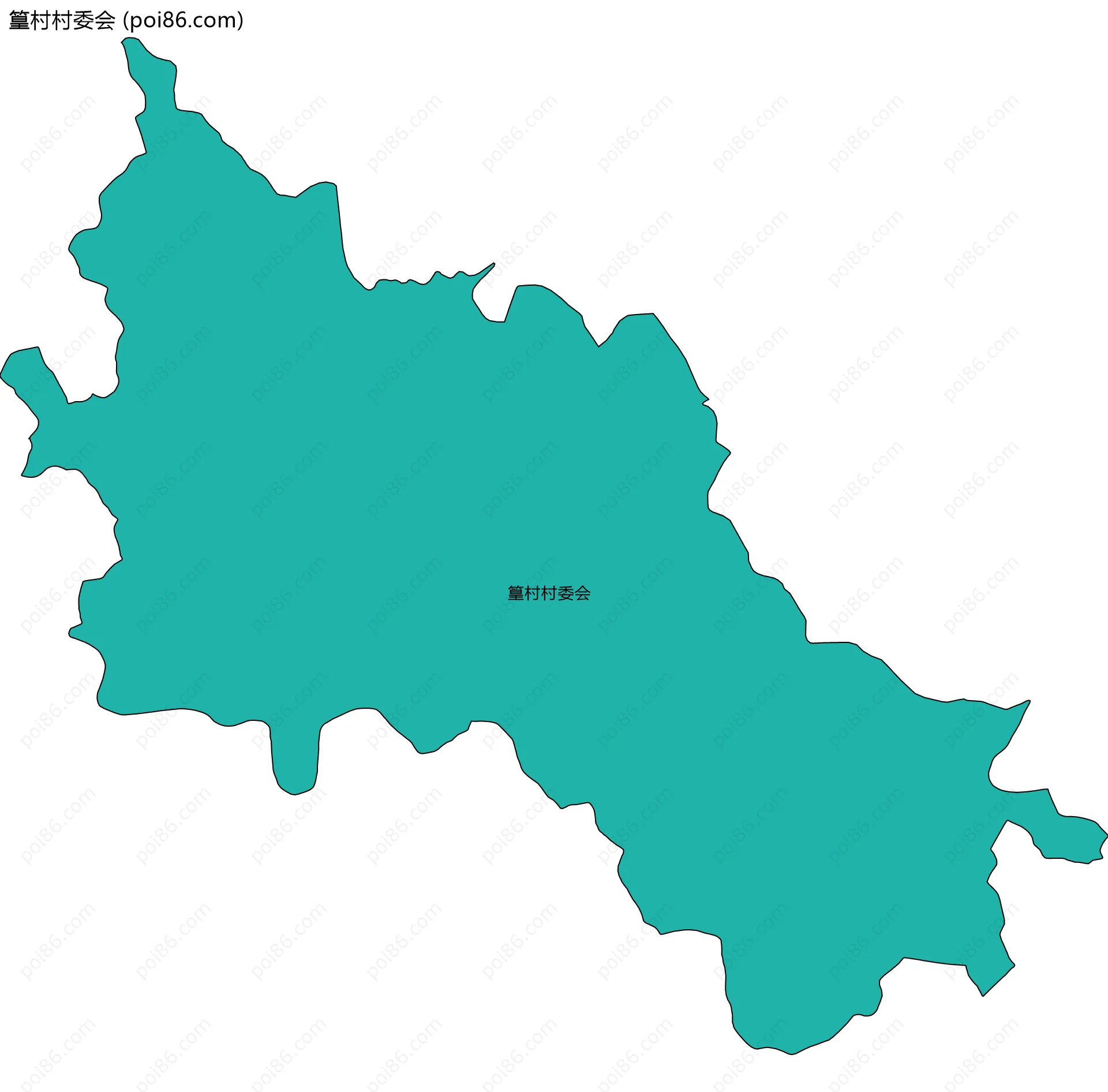 篁村村委会边界地图