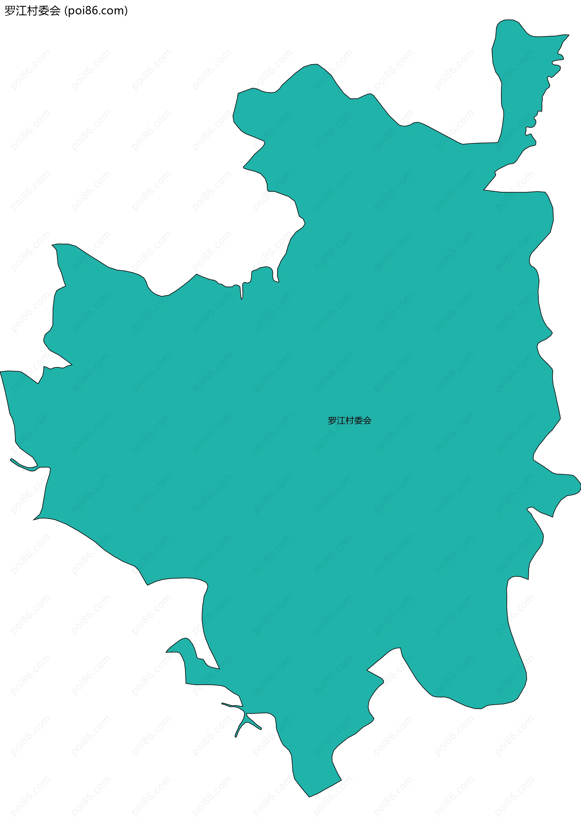 罗江村委会边界地图
