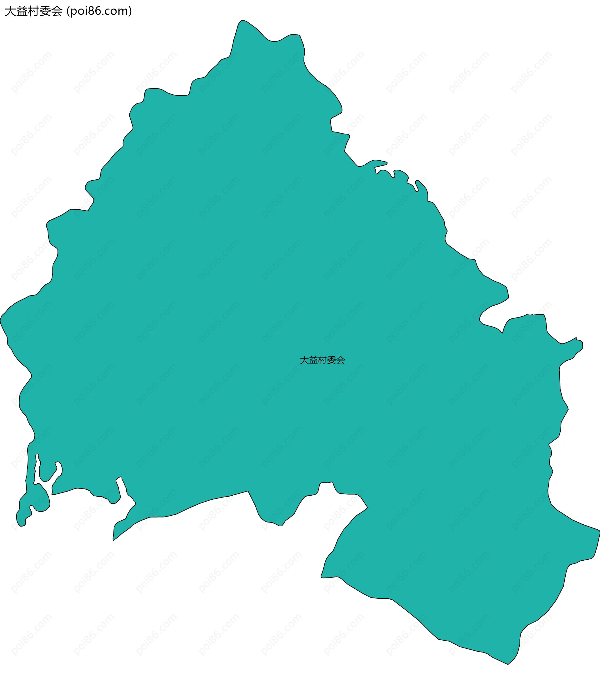 大益村委会边界地图