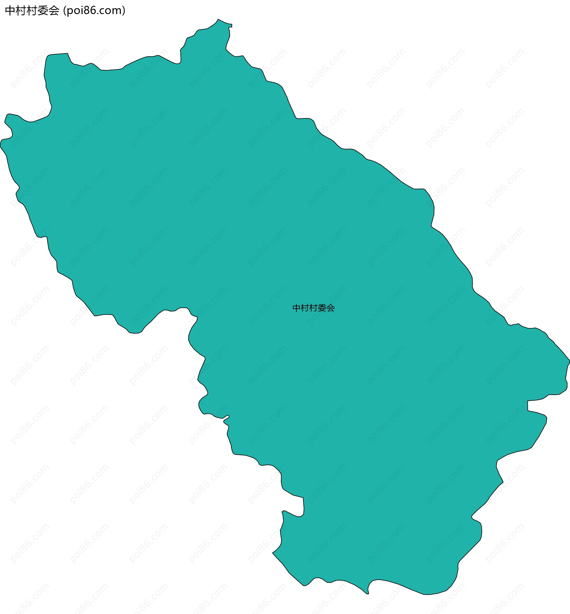 中村村委会边界地图