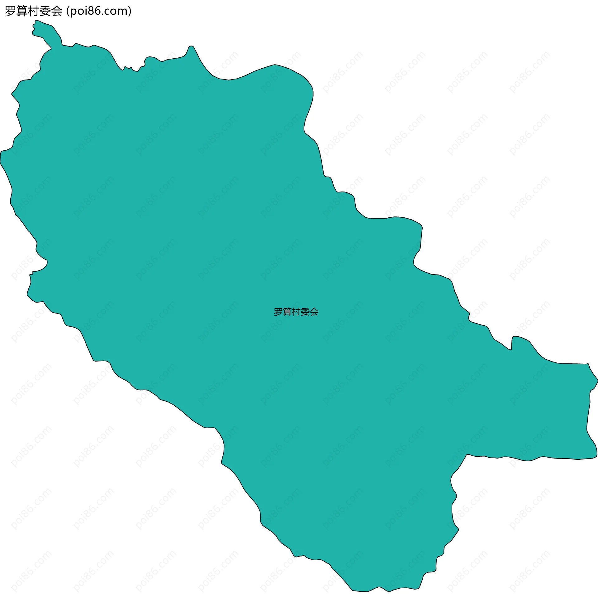 罗算村委会边界地图