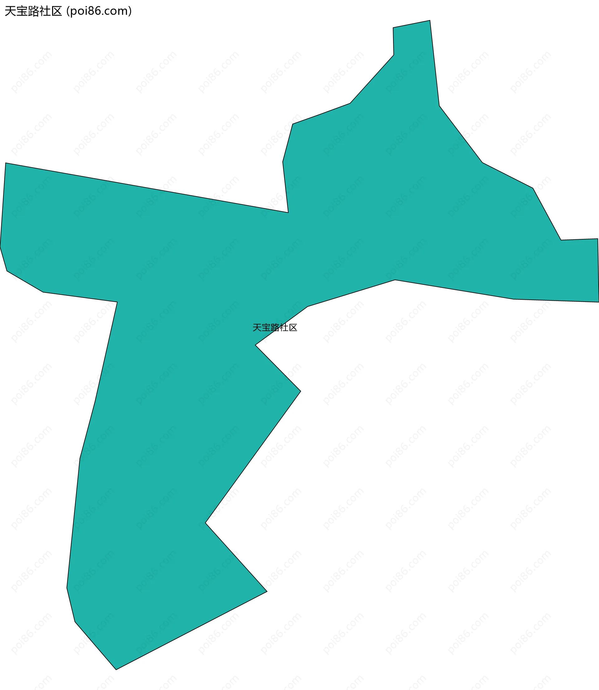 天宝路社区边界地图