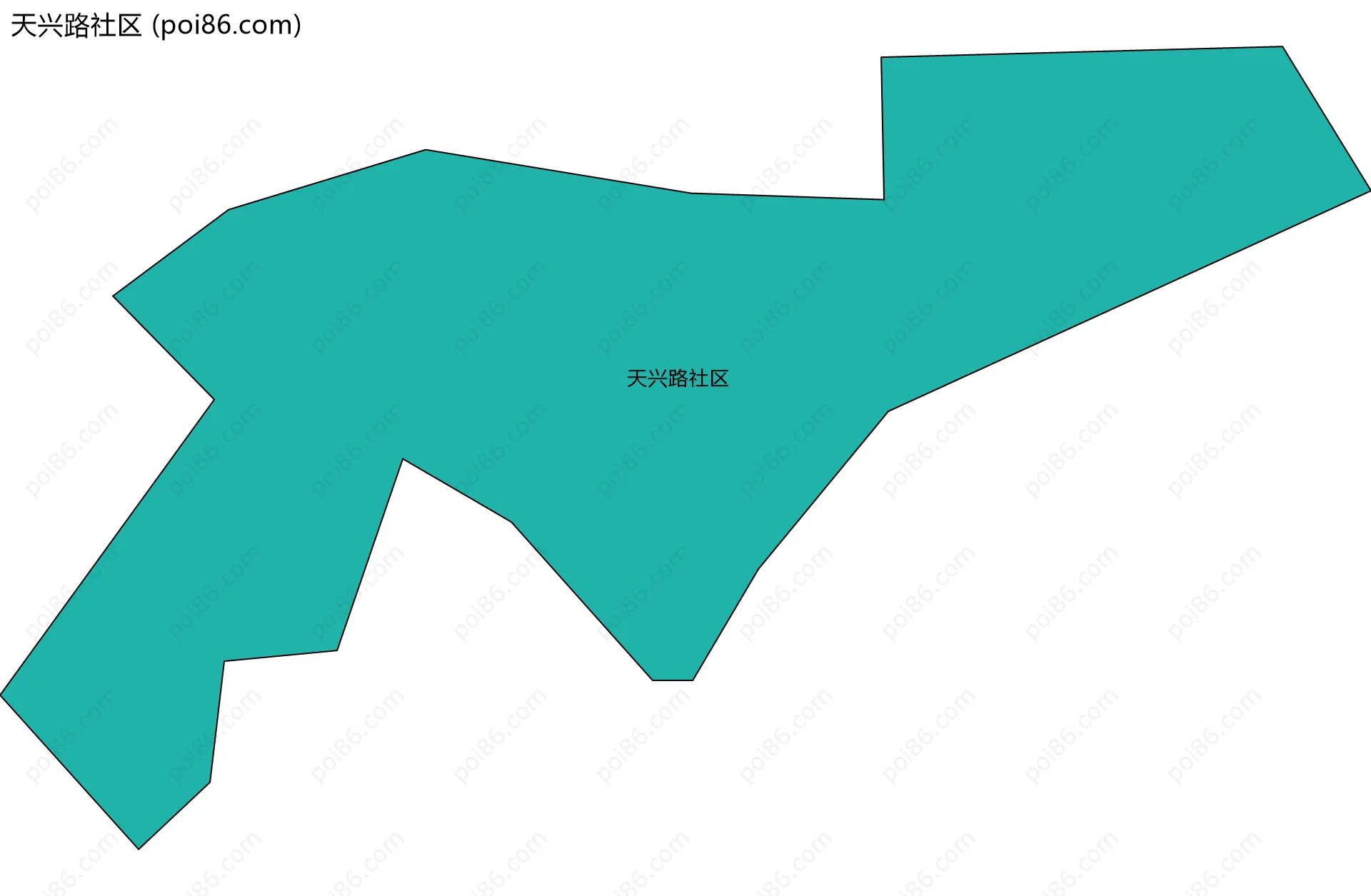 天兴路社区边界地图