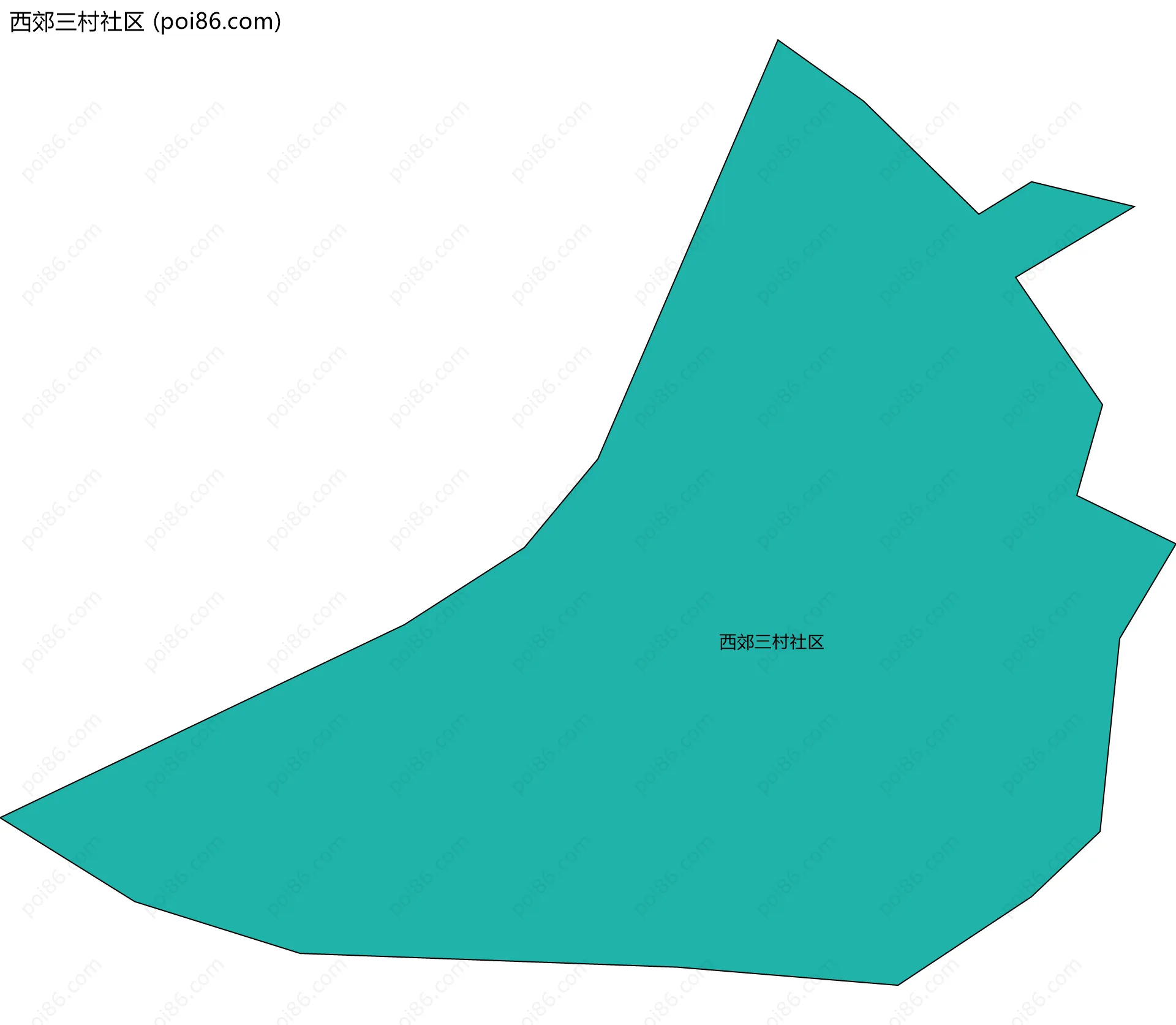 西郊三村社区边界地图