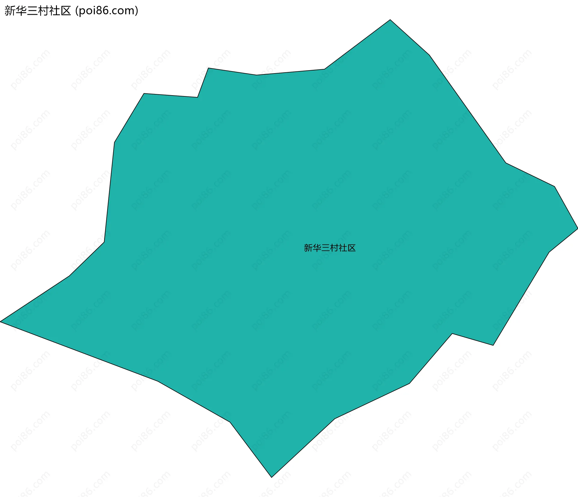 新华三村社区边界地图