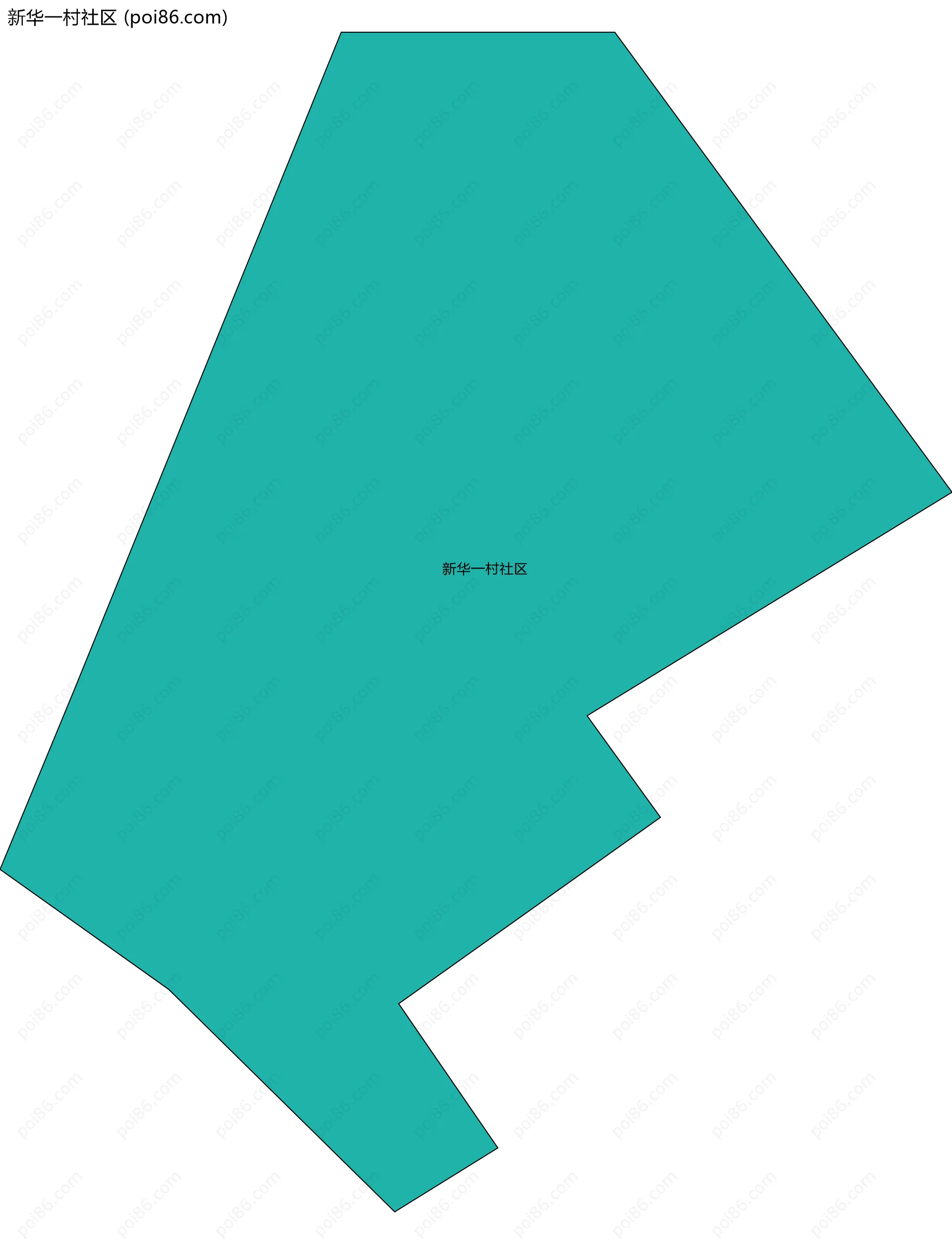 新华一村社区边界地图