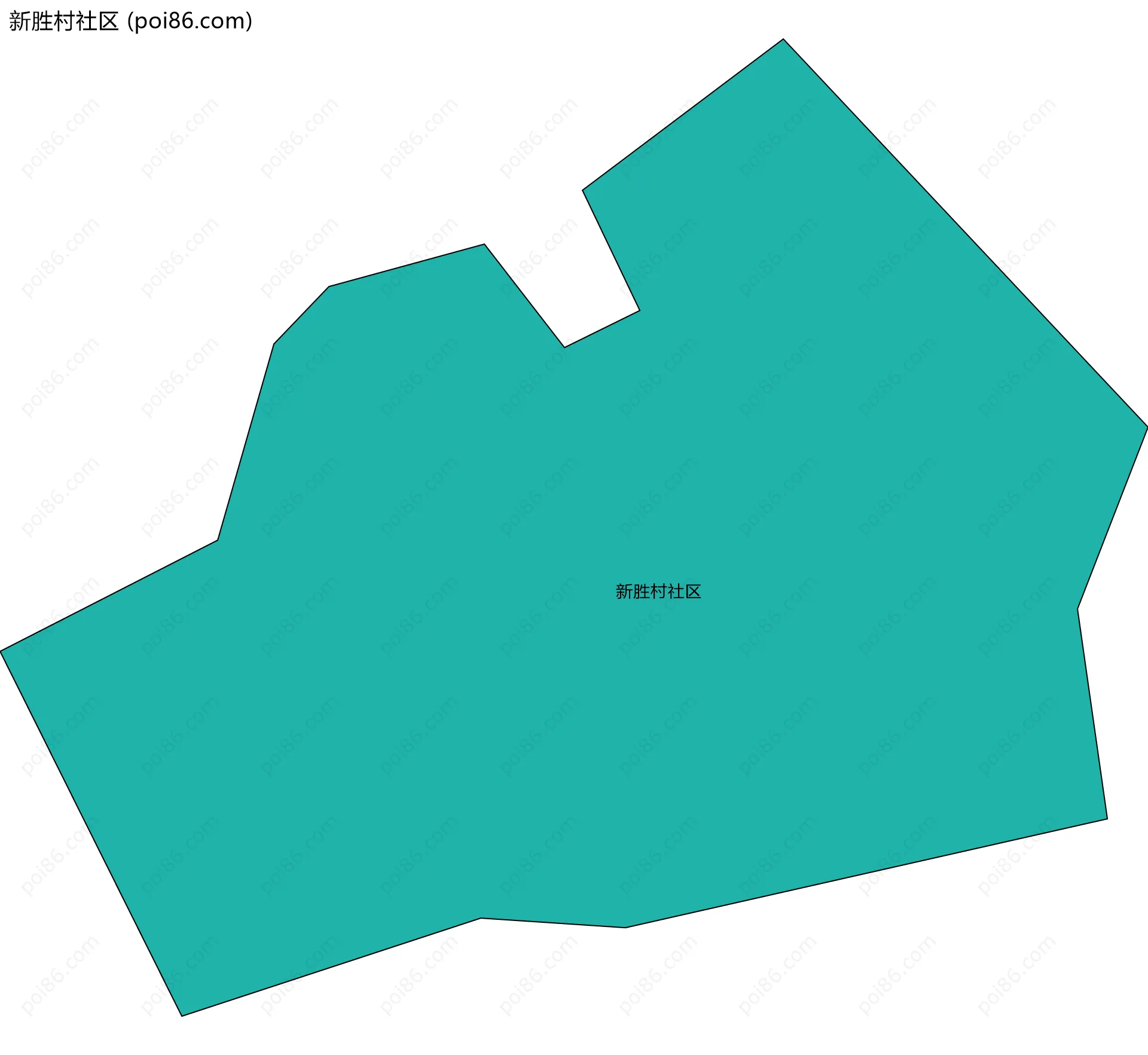 新胜村社区边界地图