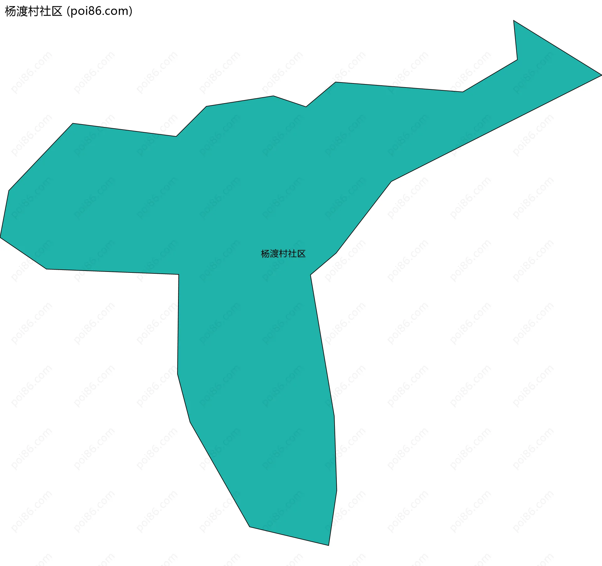 杨渡村社区边界地图