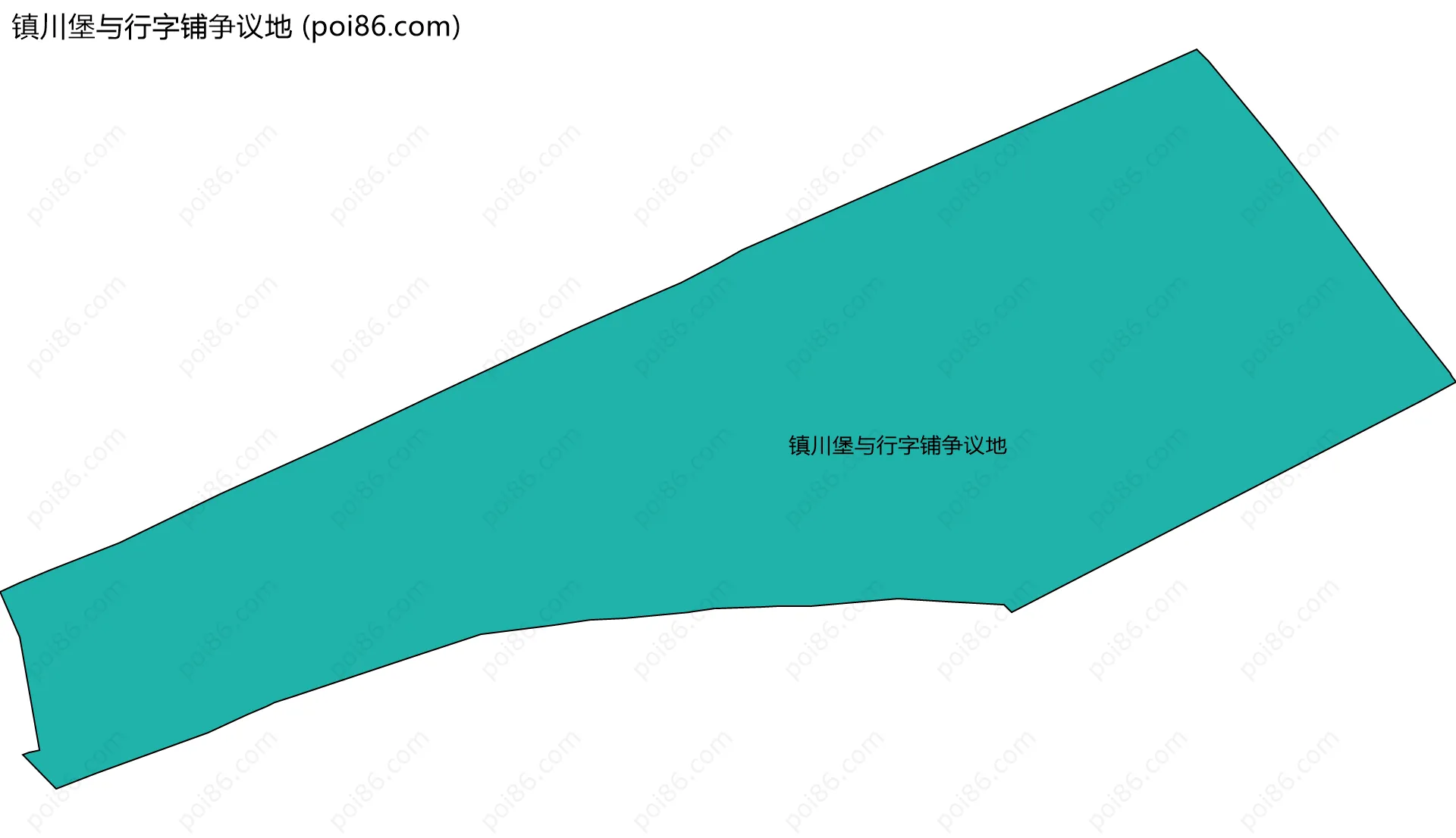 镇川堡与行字铺争议地边界地图