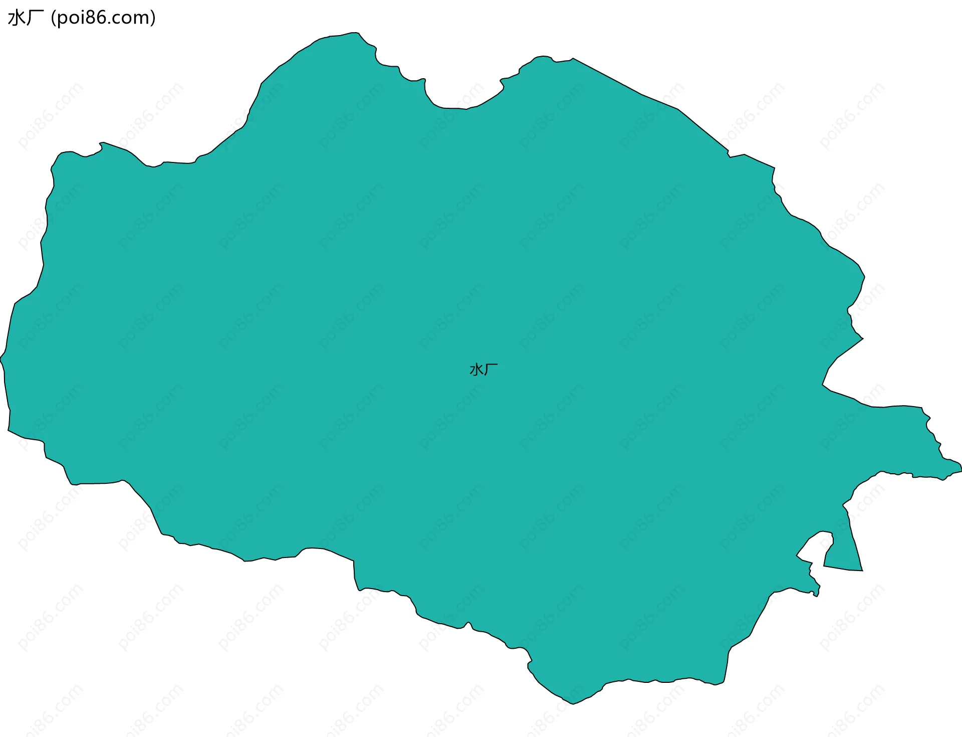 水厂边界地图