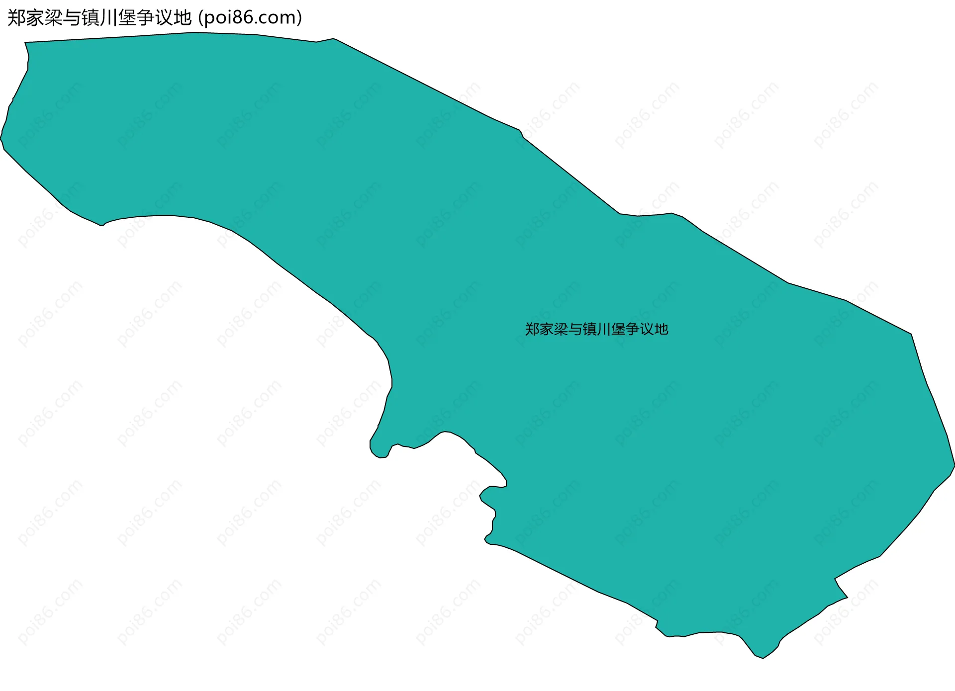 郑家梁与镇川堡争议地边界地图