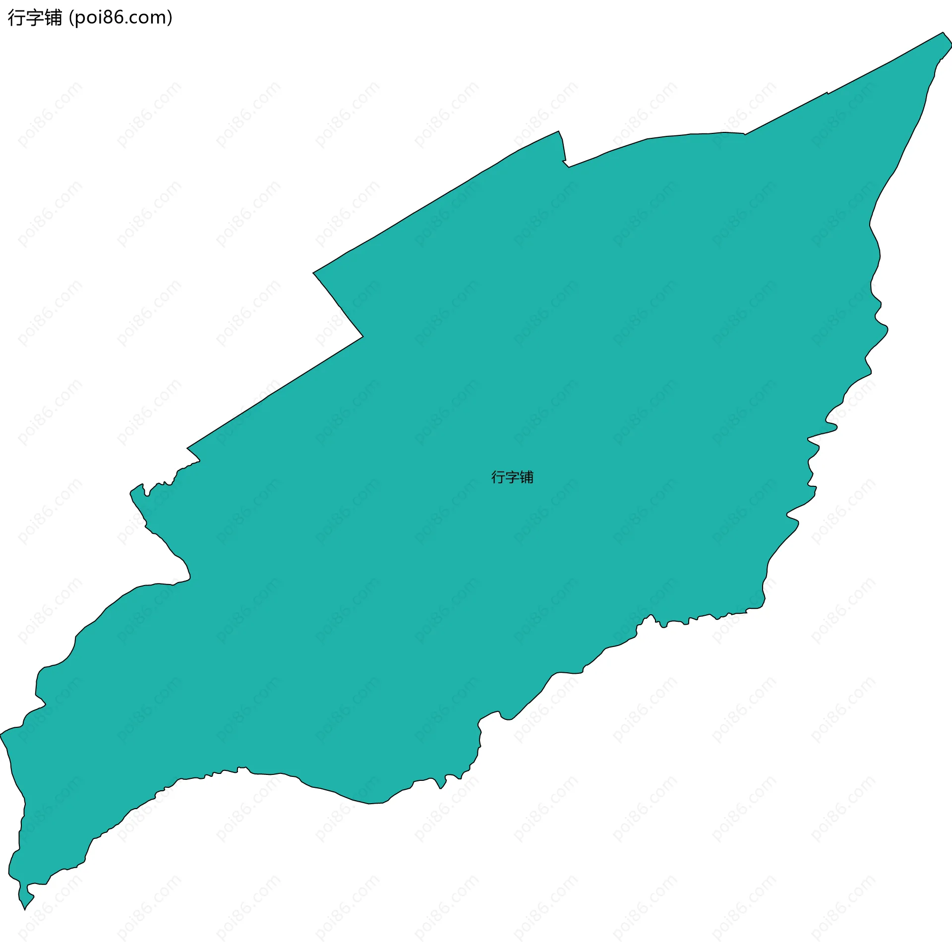 行字铺边界地图