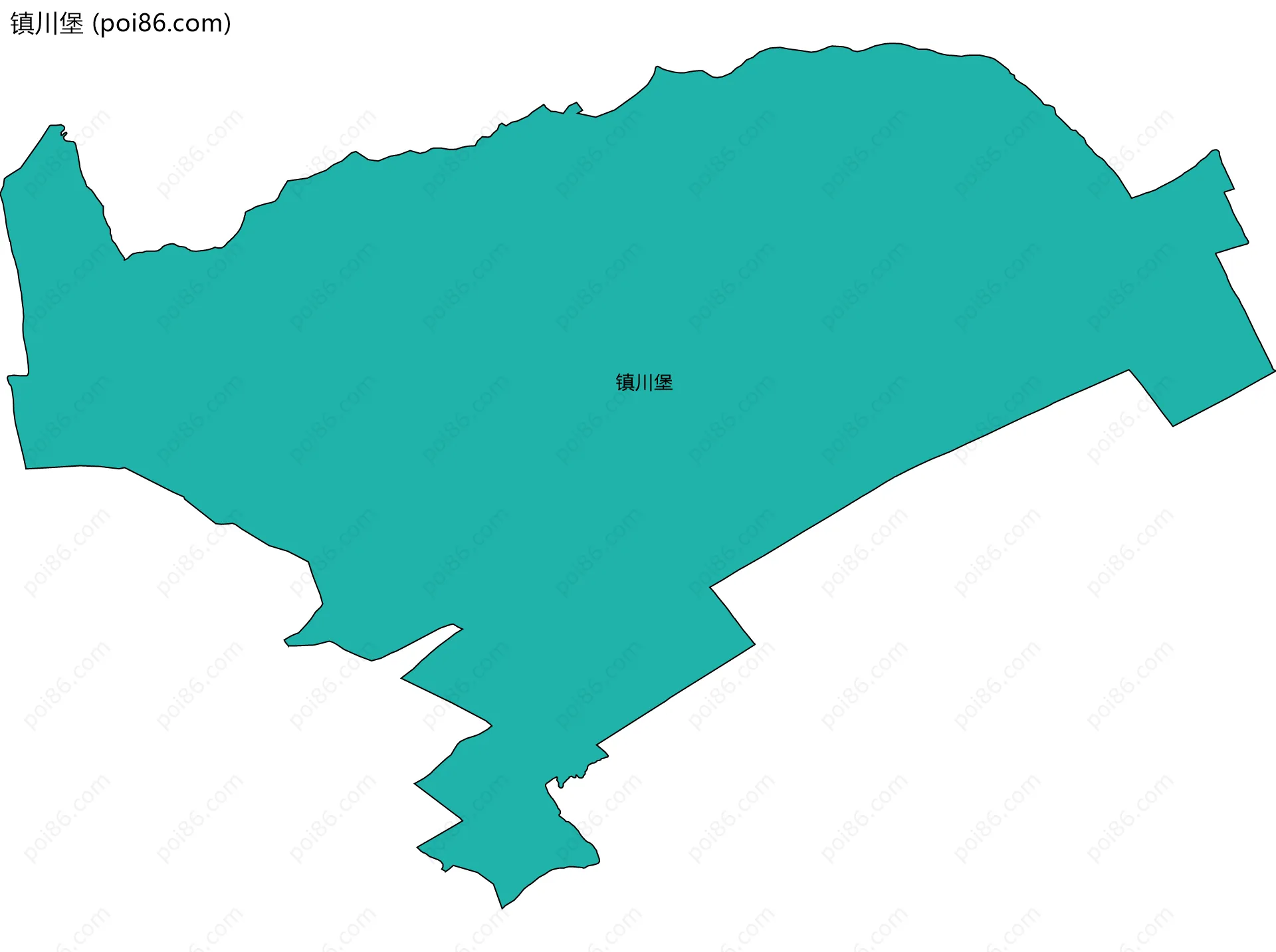 镇川堡边界地图