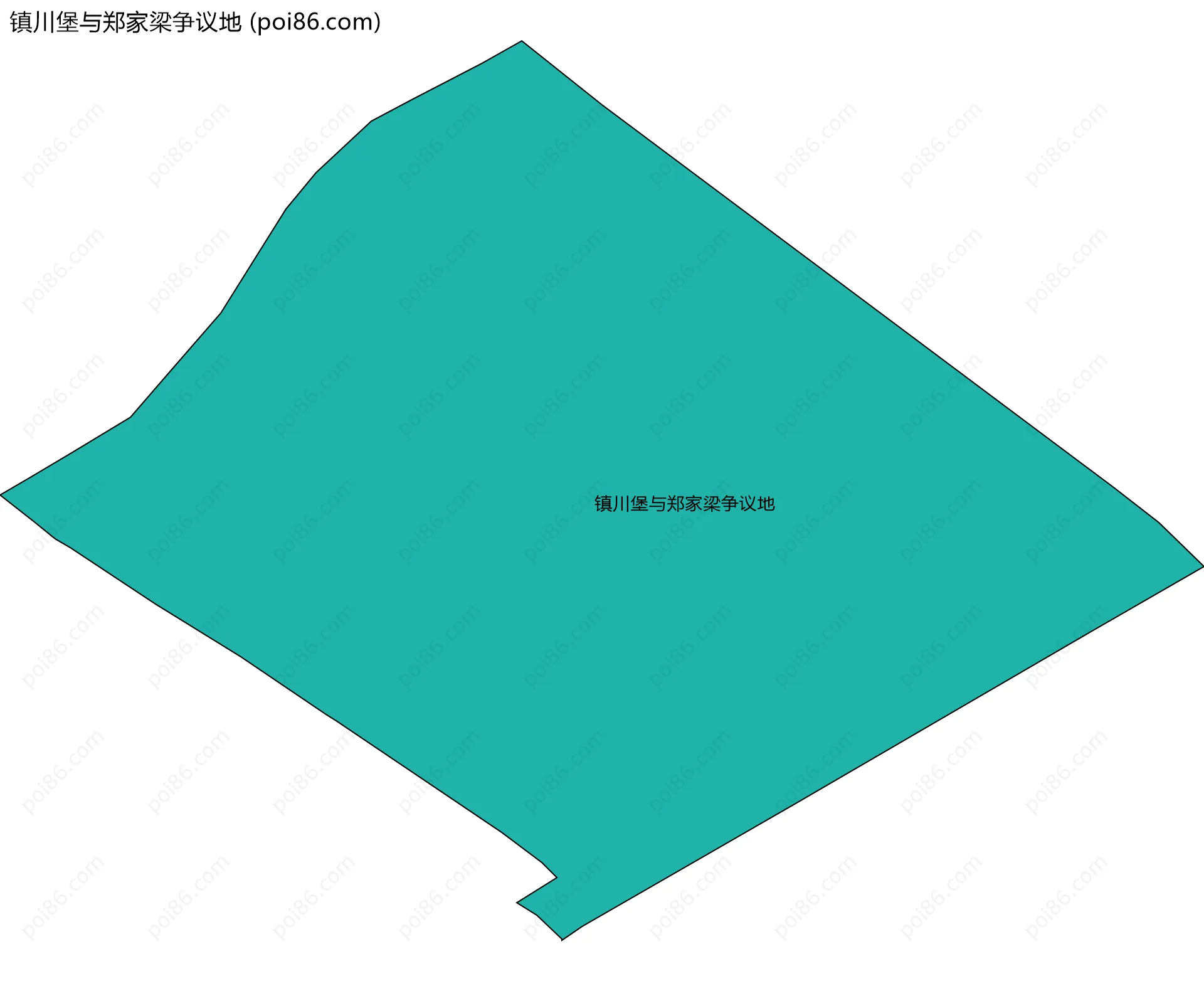 镇川堡与郑家梁争议地边界地图