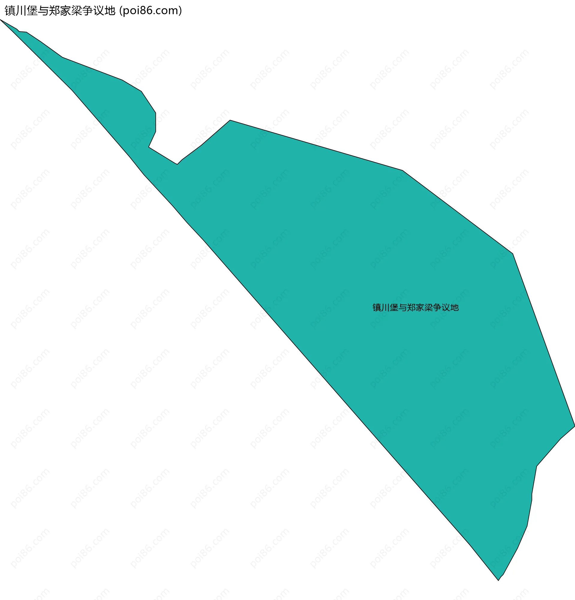 镇川堡与郑家梁争议地边界地图