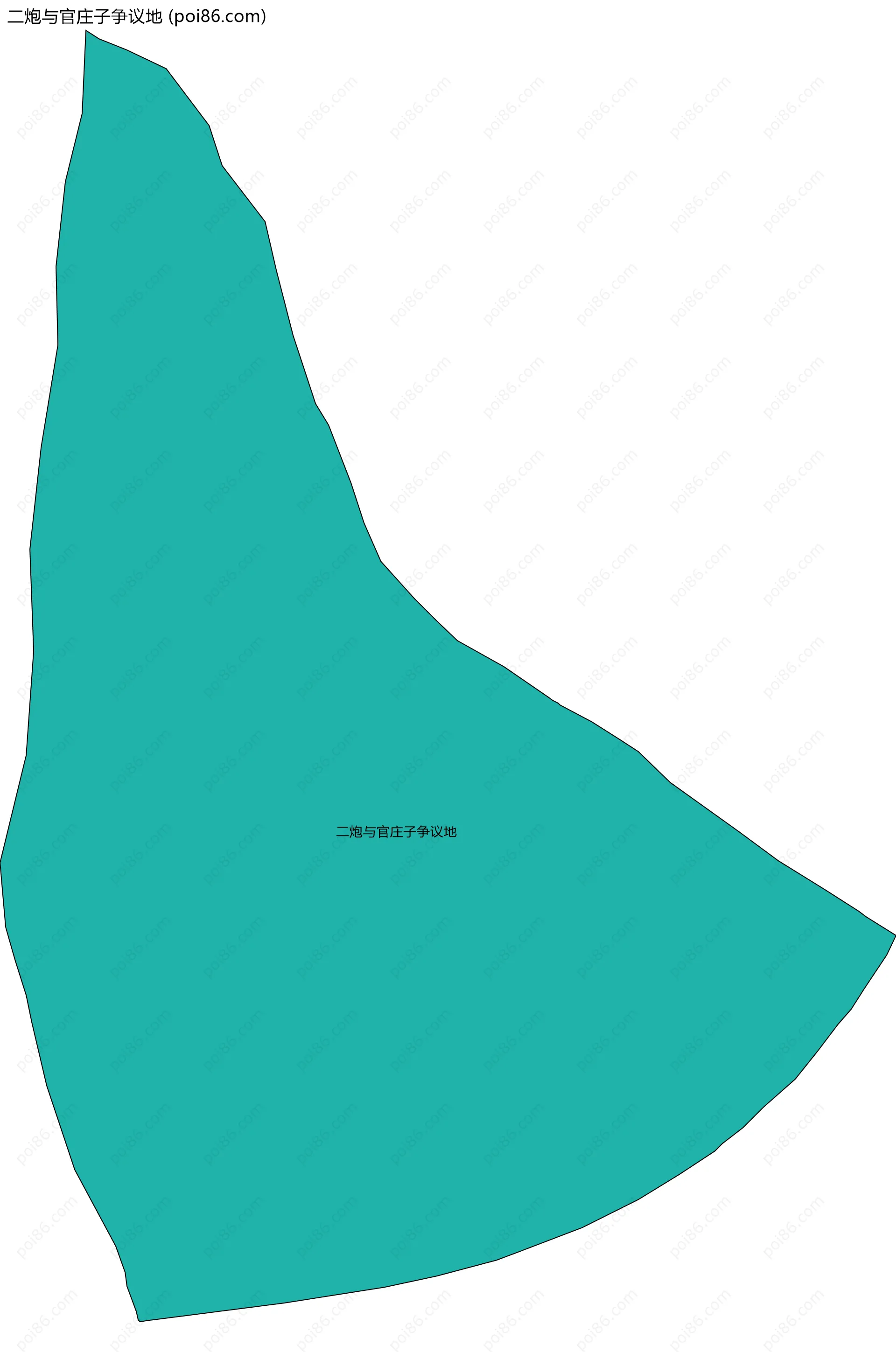 二炮与官庄子争议地边界地图