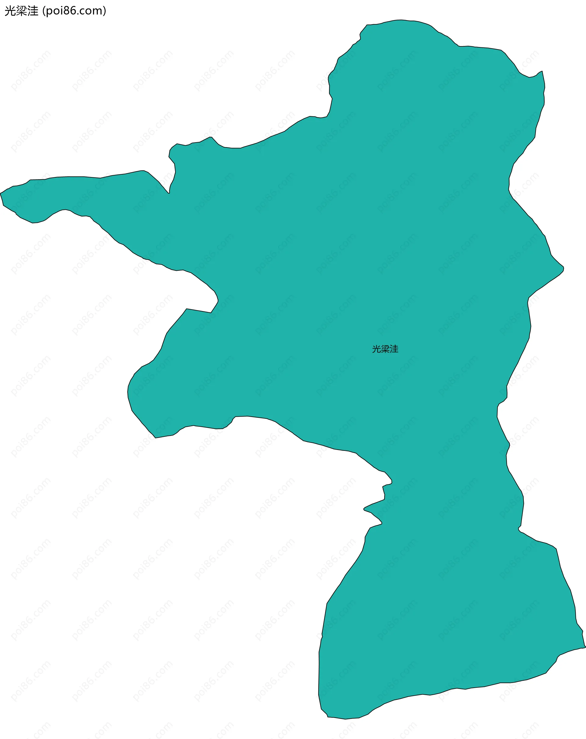 光梁洼边界地图