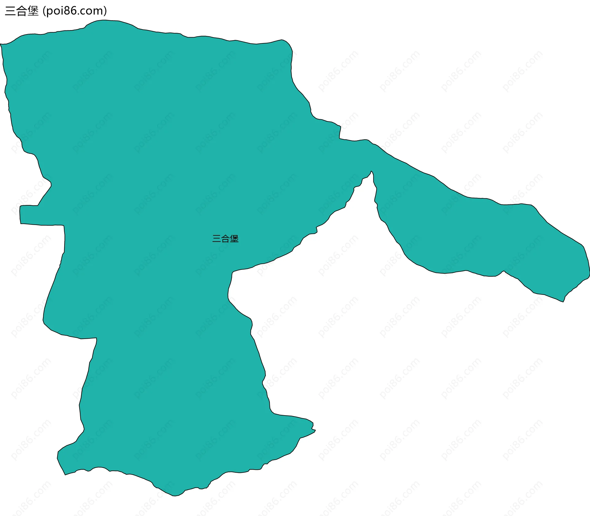 三合堡边界地图