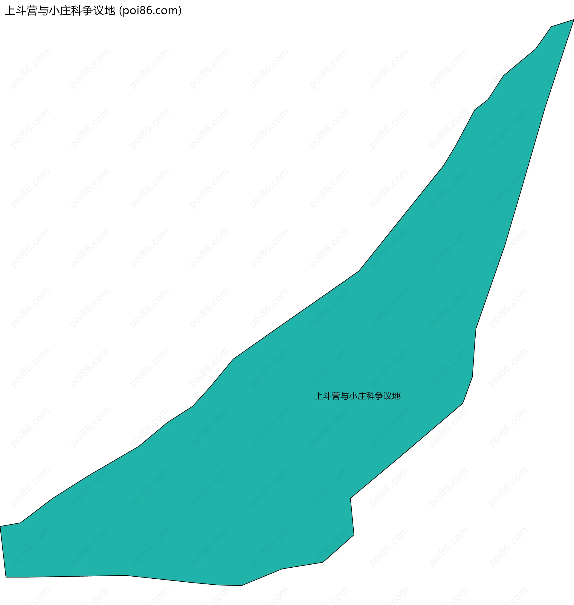 上斗营与小庄科争议地边界地图
