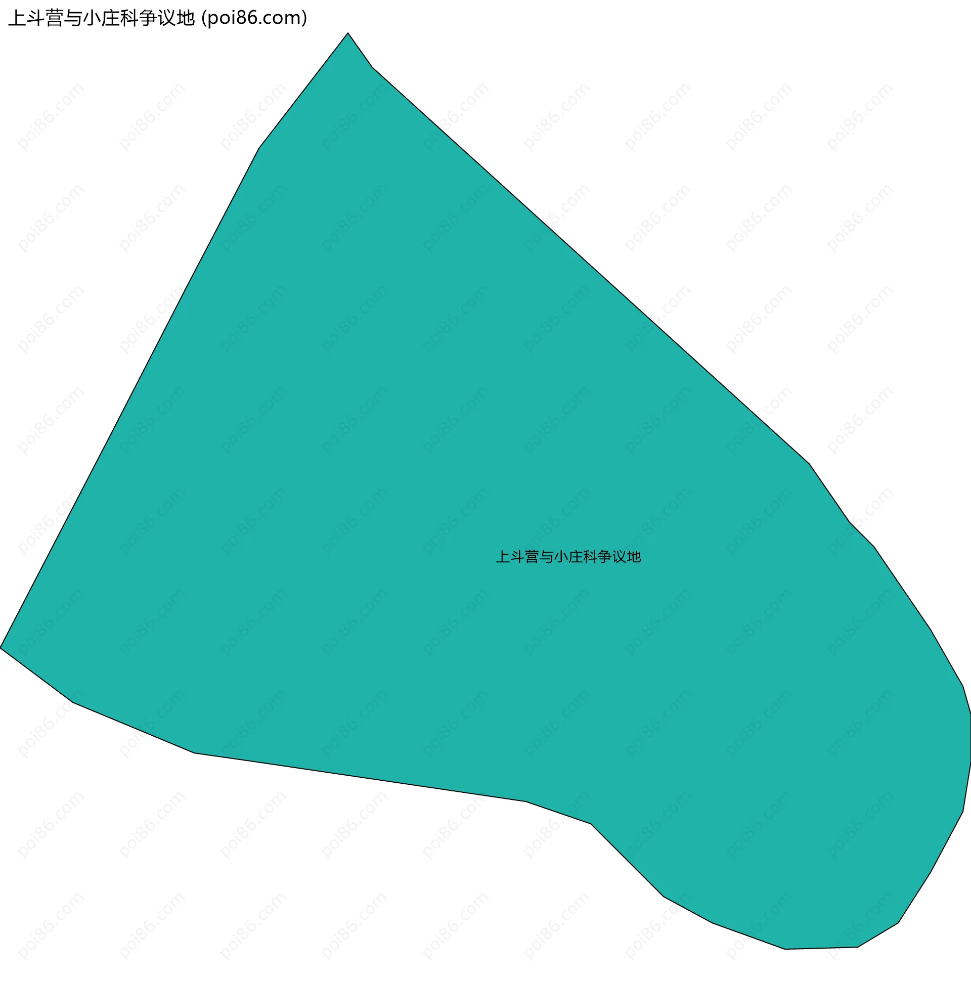 上斗营与小庄科争议地边界地图