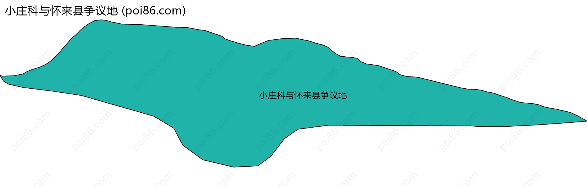 小庄科与怀来县争议地边界地图