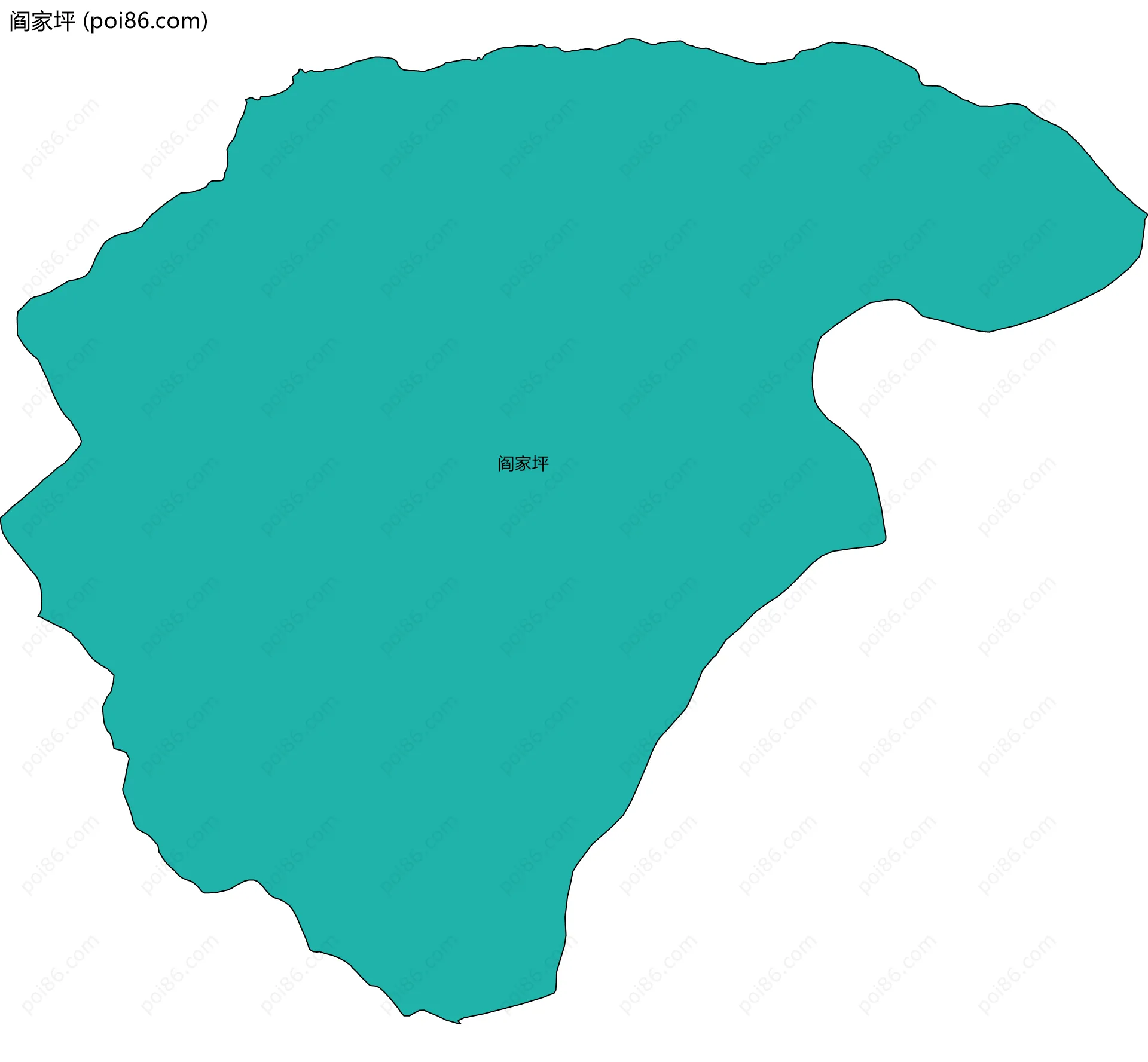 阎家坪边界地图