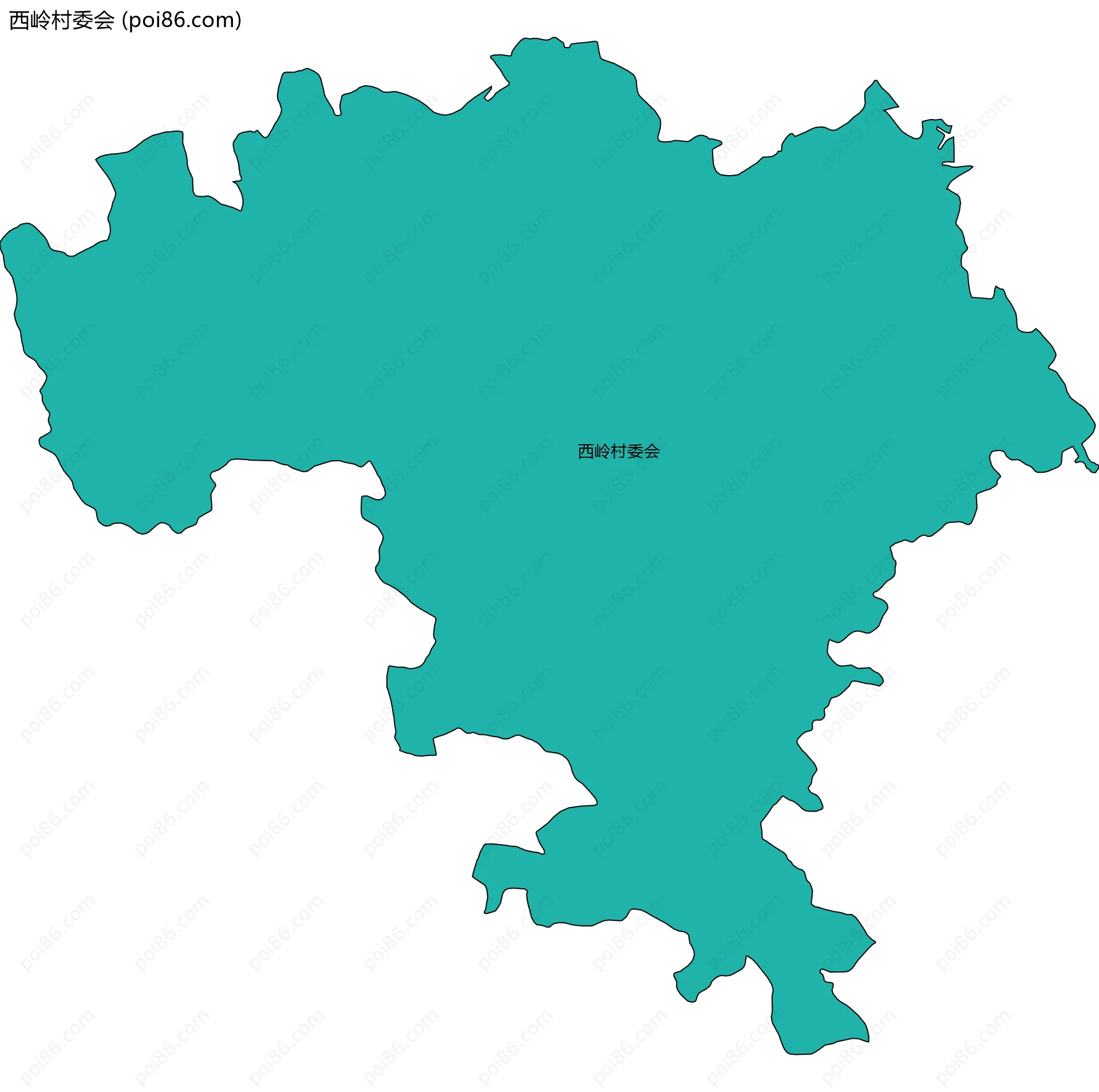 西岭村委会边界地图