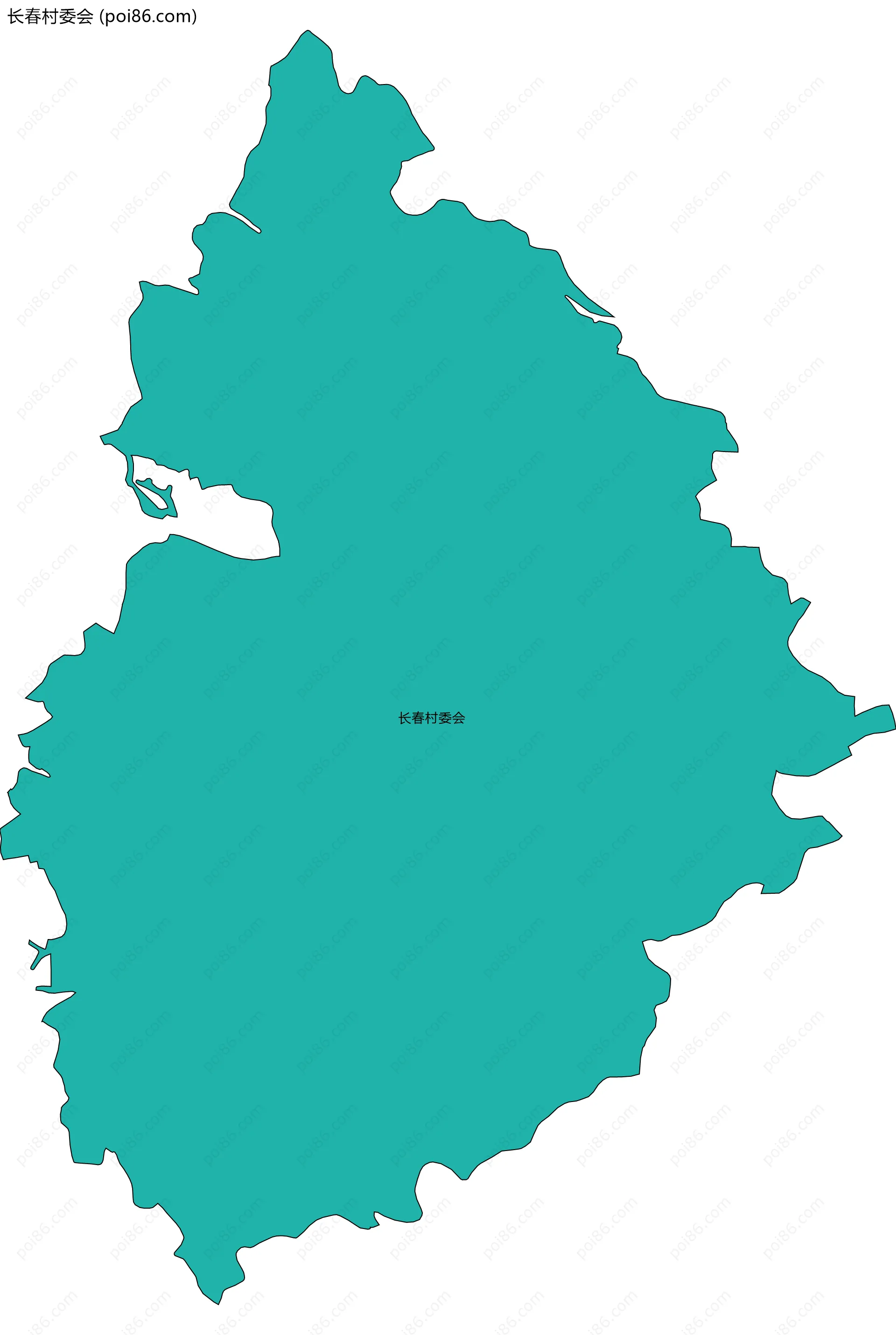 长春村委会边界地图