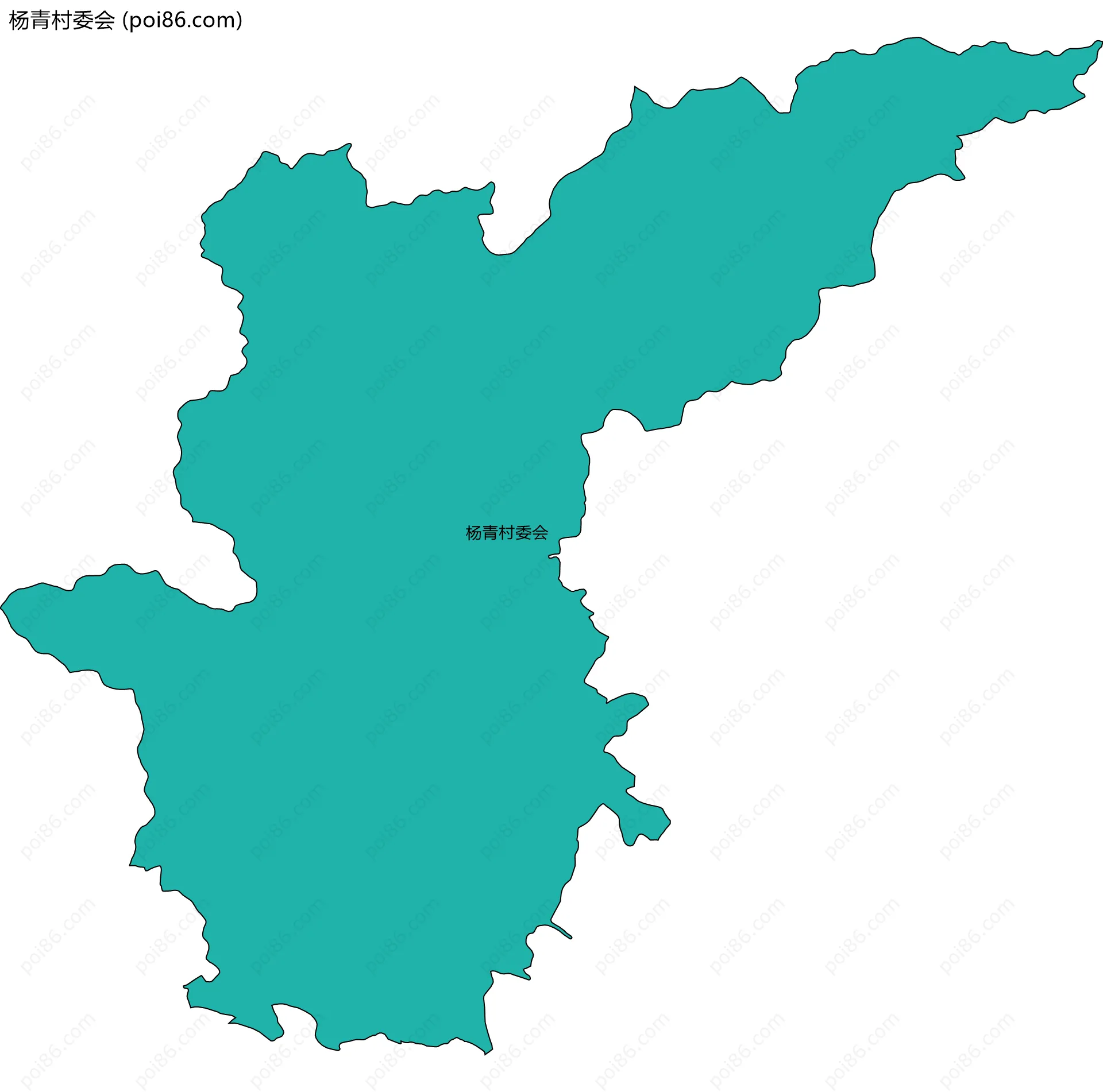 杨青村委会边界地图