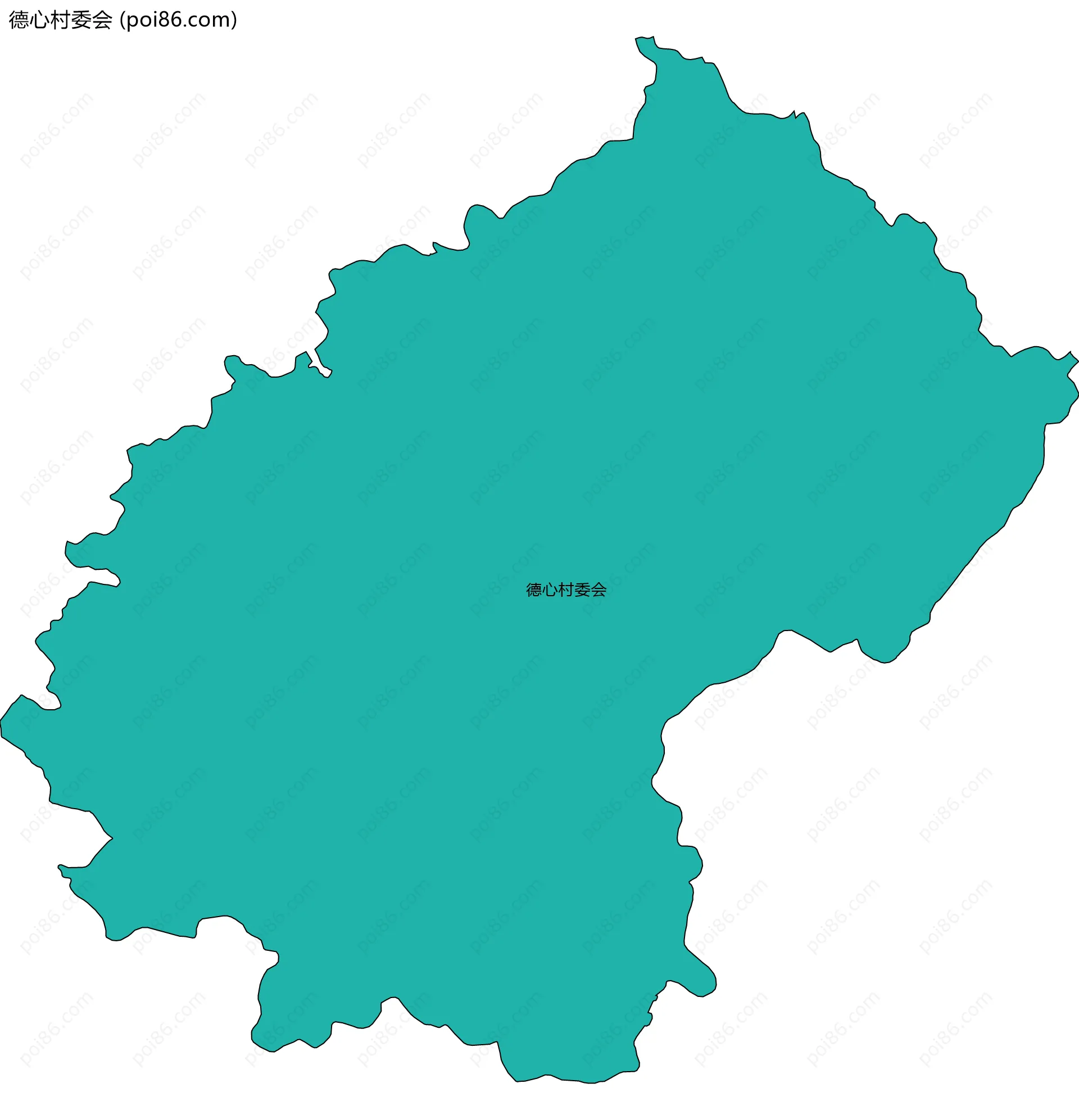 德心村委会边界地图