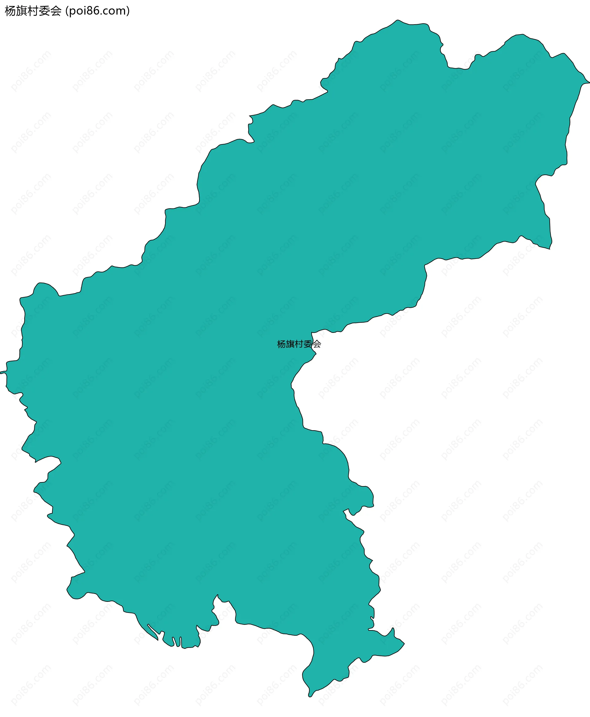 杨旗村委会边界地图