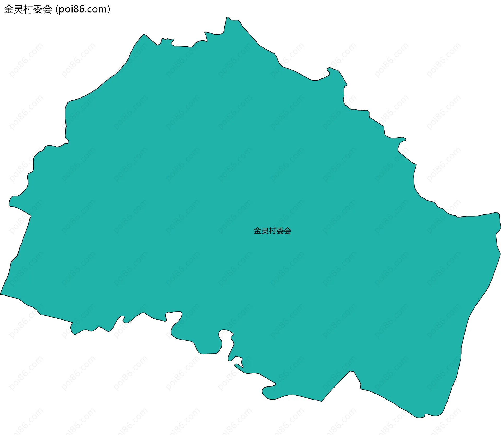 金灵村委会边界地图