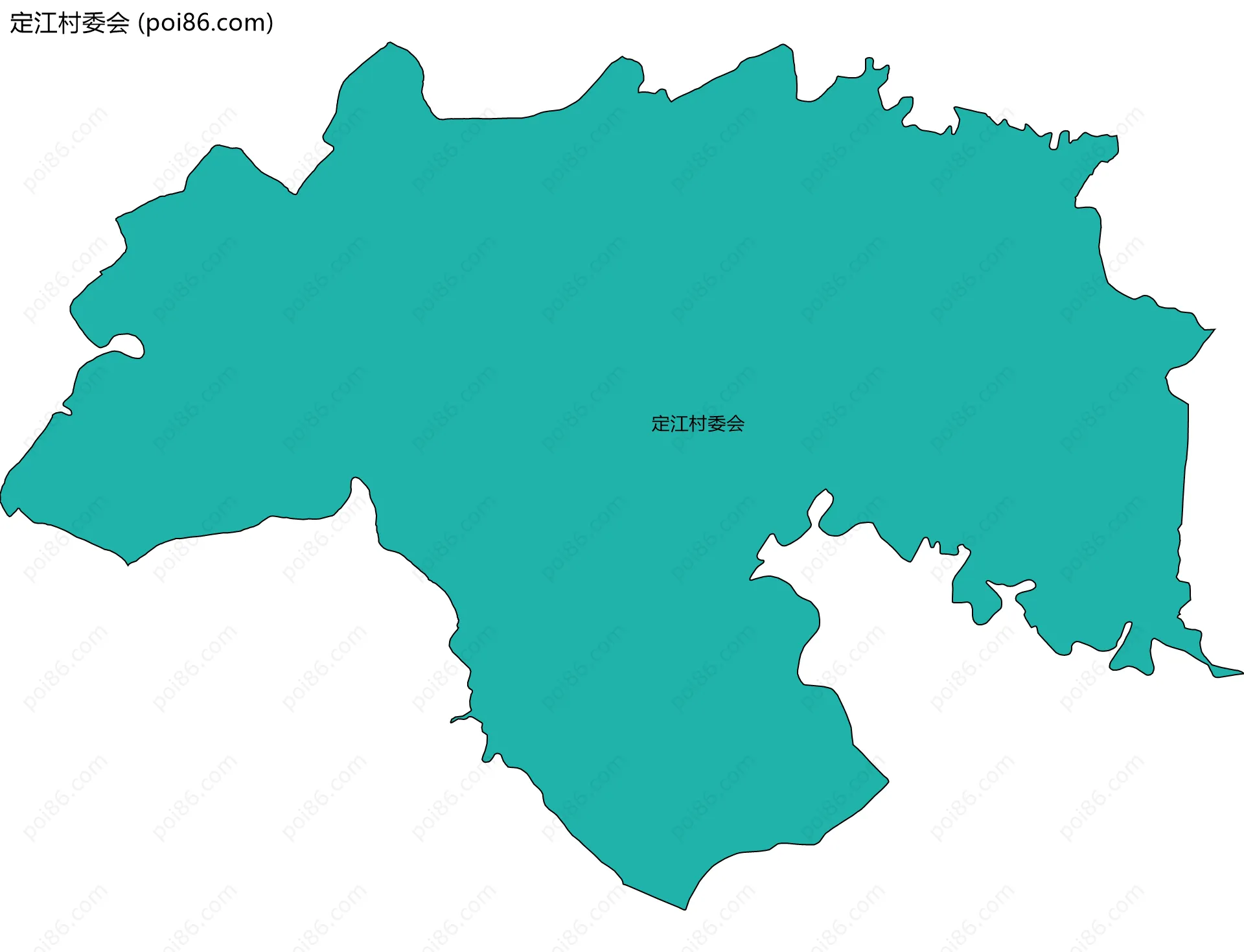 定江村委会边界地图
