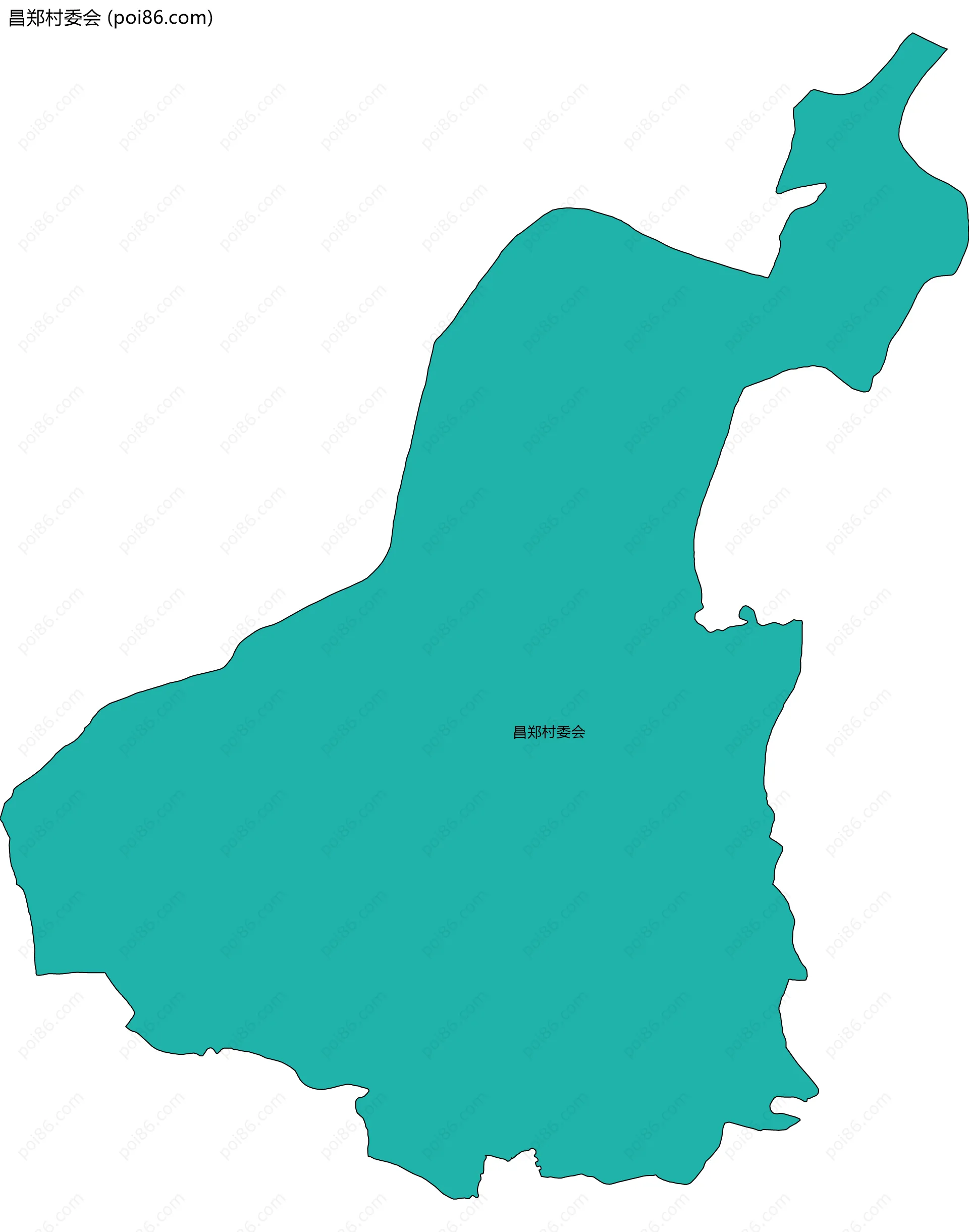 昌郑村委会边界地图