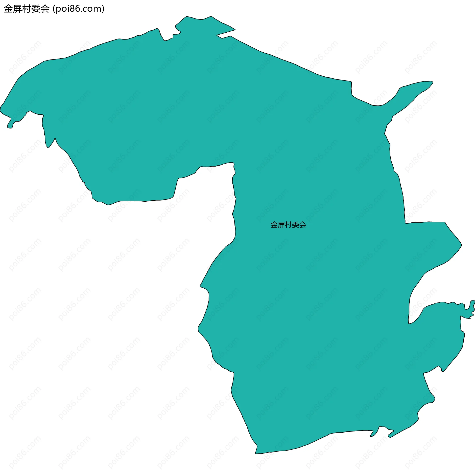 金屏村委会边界地图