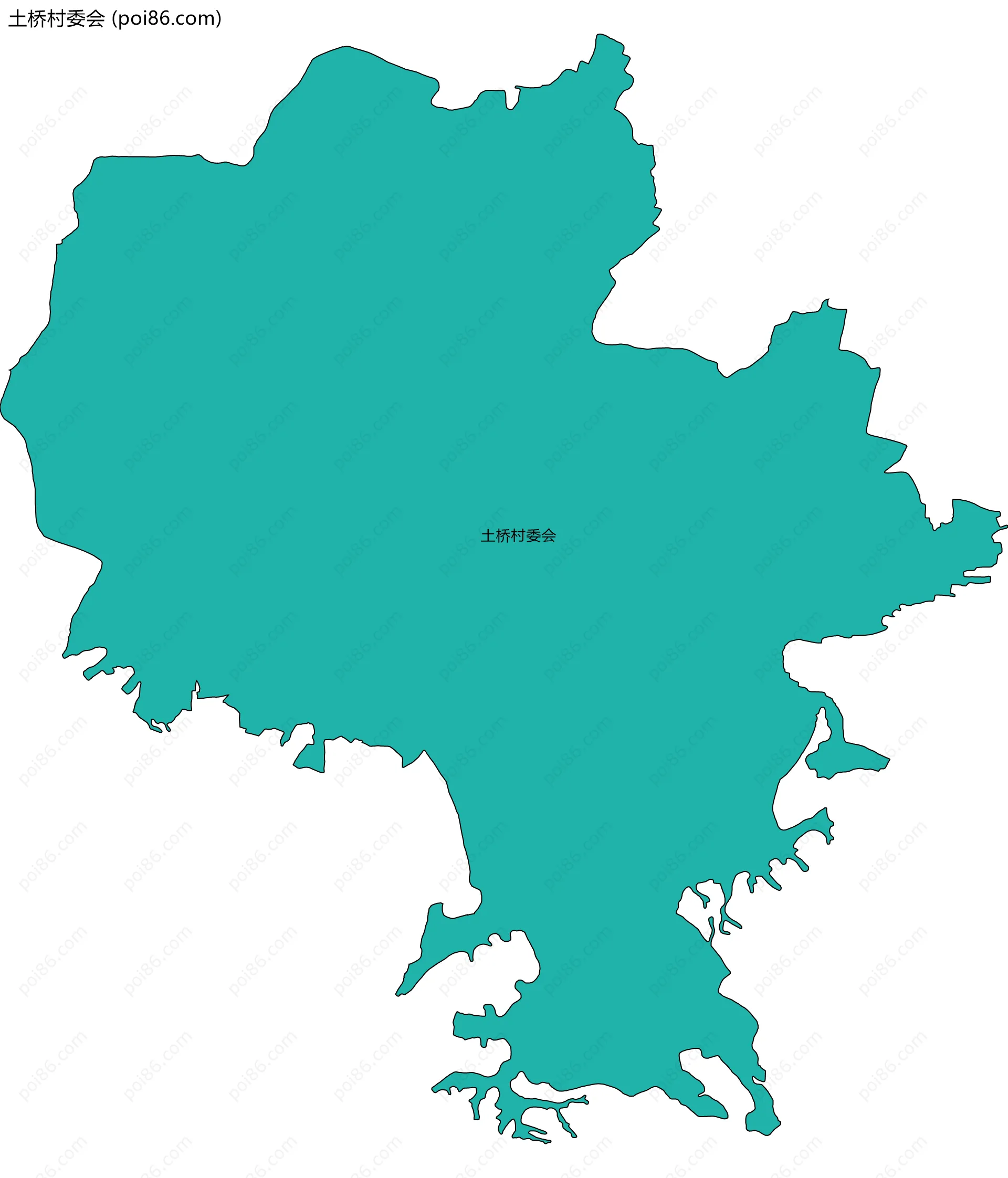 土桥村委会边界地图