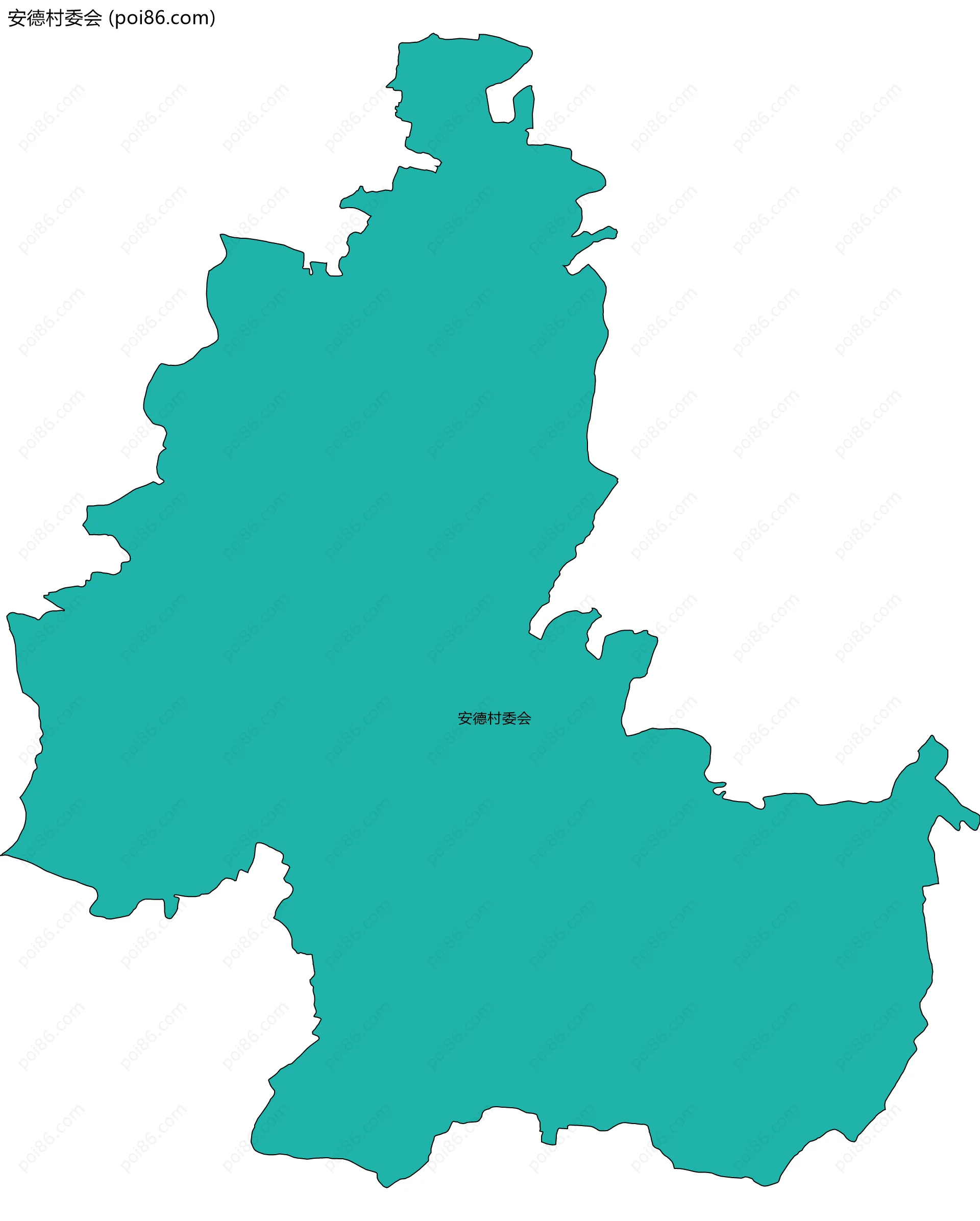安德村委会边界地图