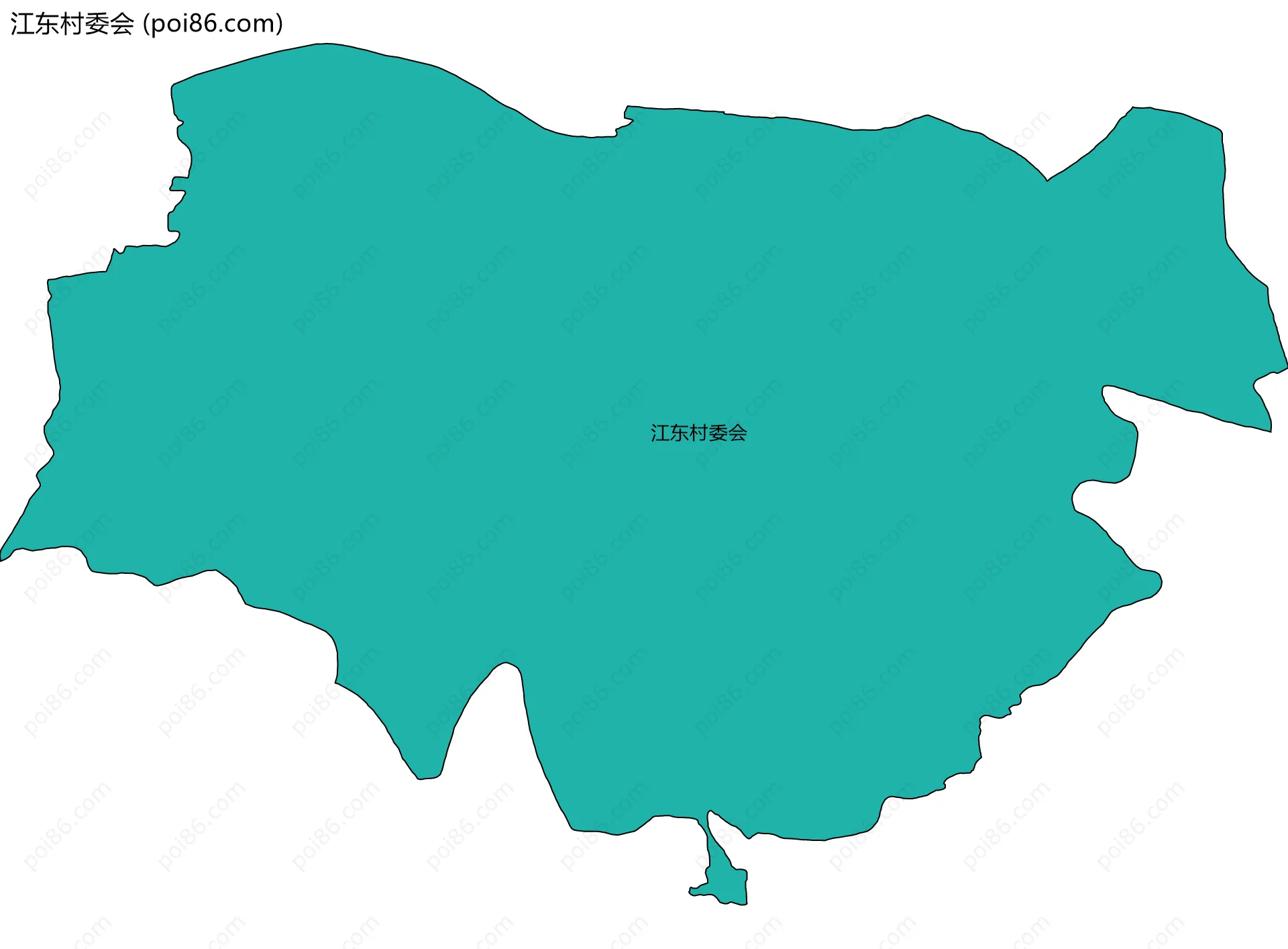 江东村委会边界地图
