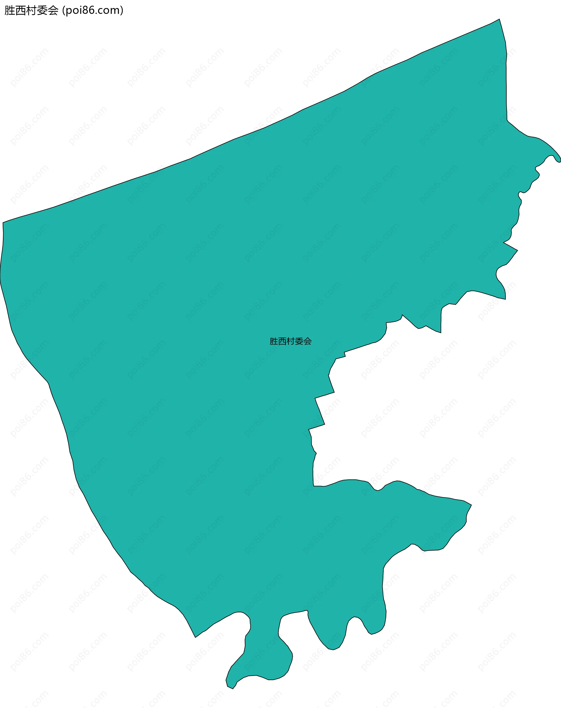 胜西村委会边界地图