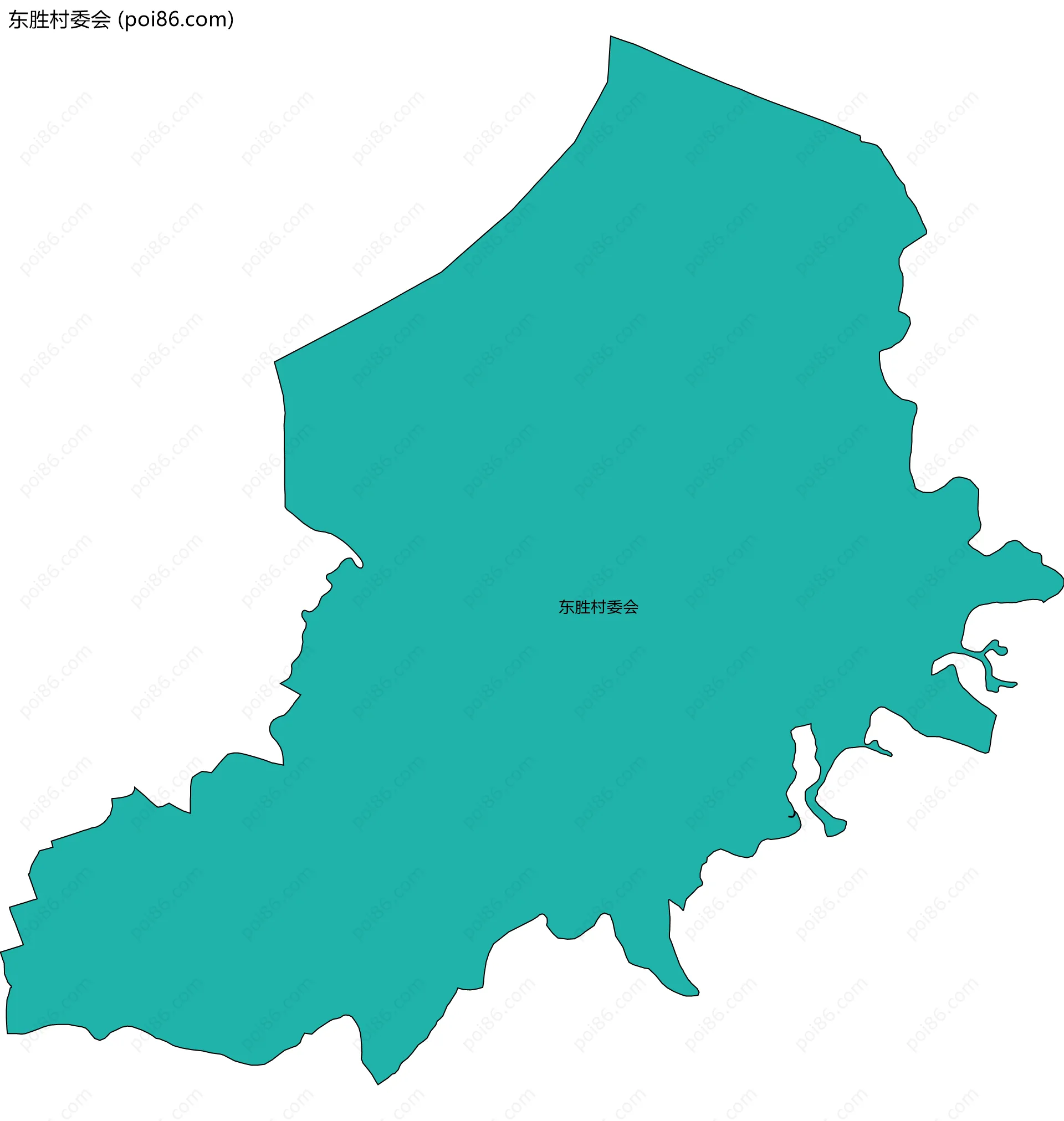 东胜村委会边界地图