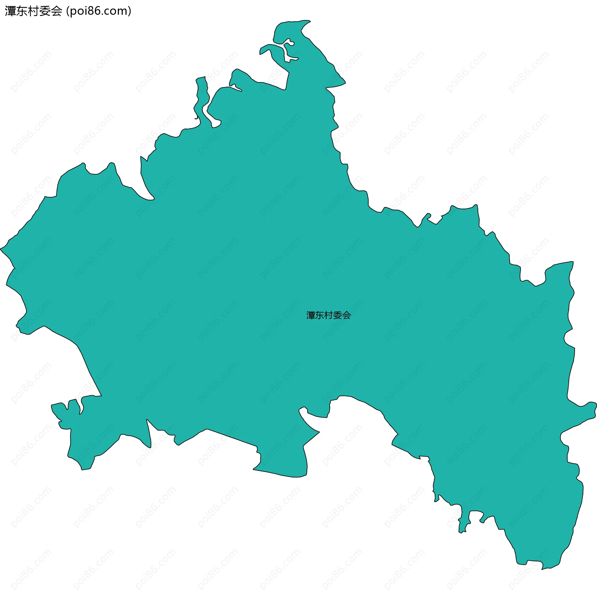 潭东村委会边界地图