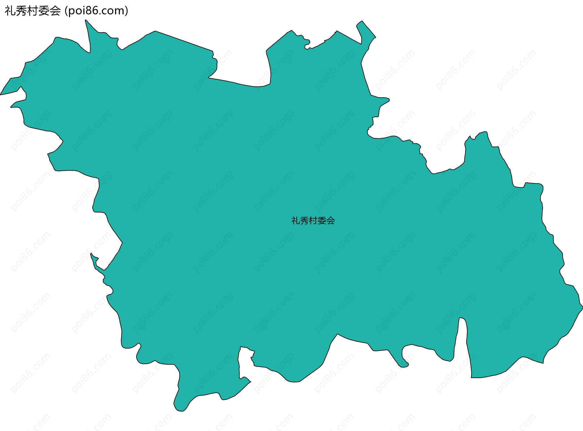 礼秀村委会边界地图