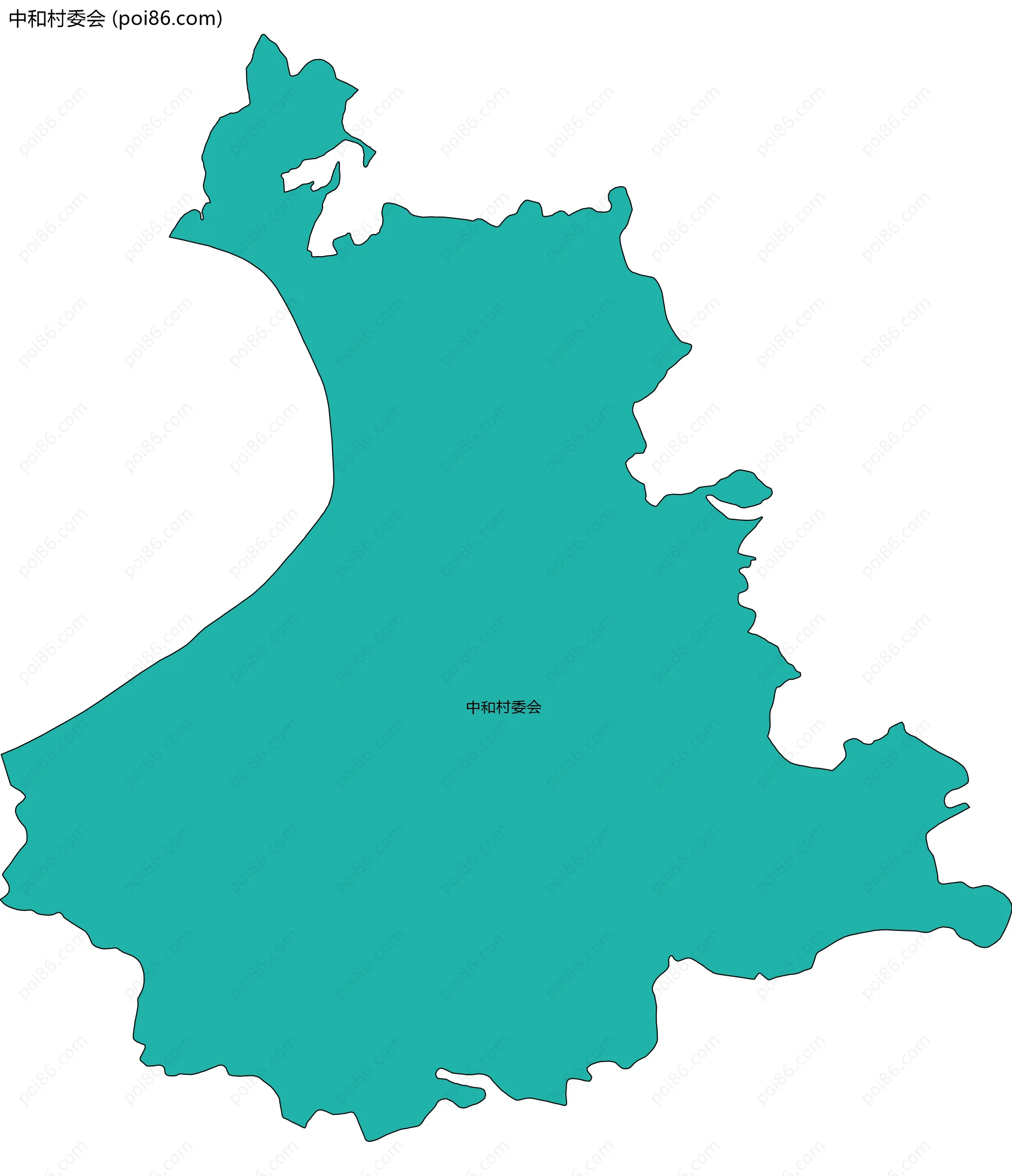 中和村委会边界地图