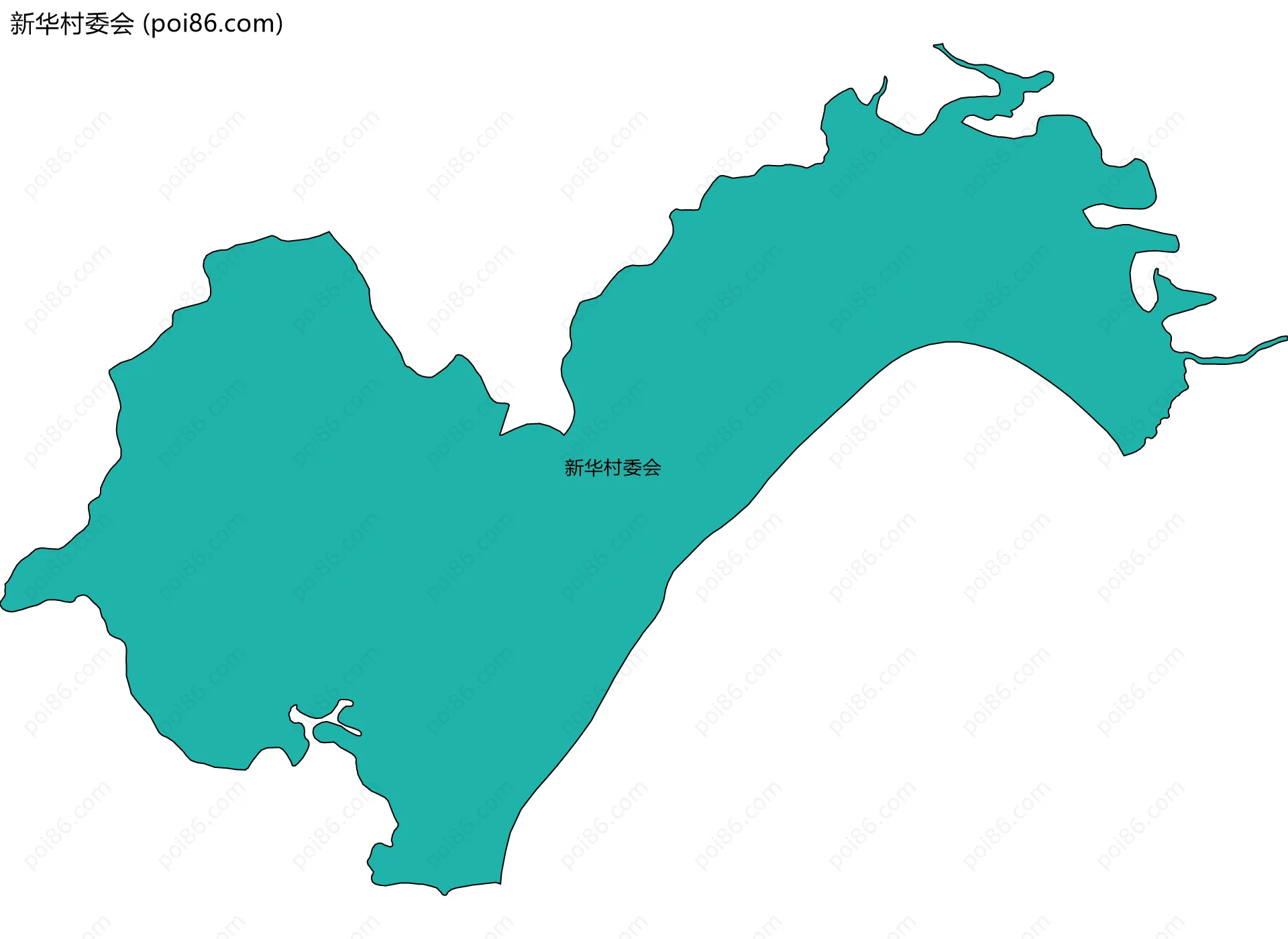 新华村委会边界地图
