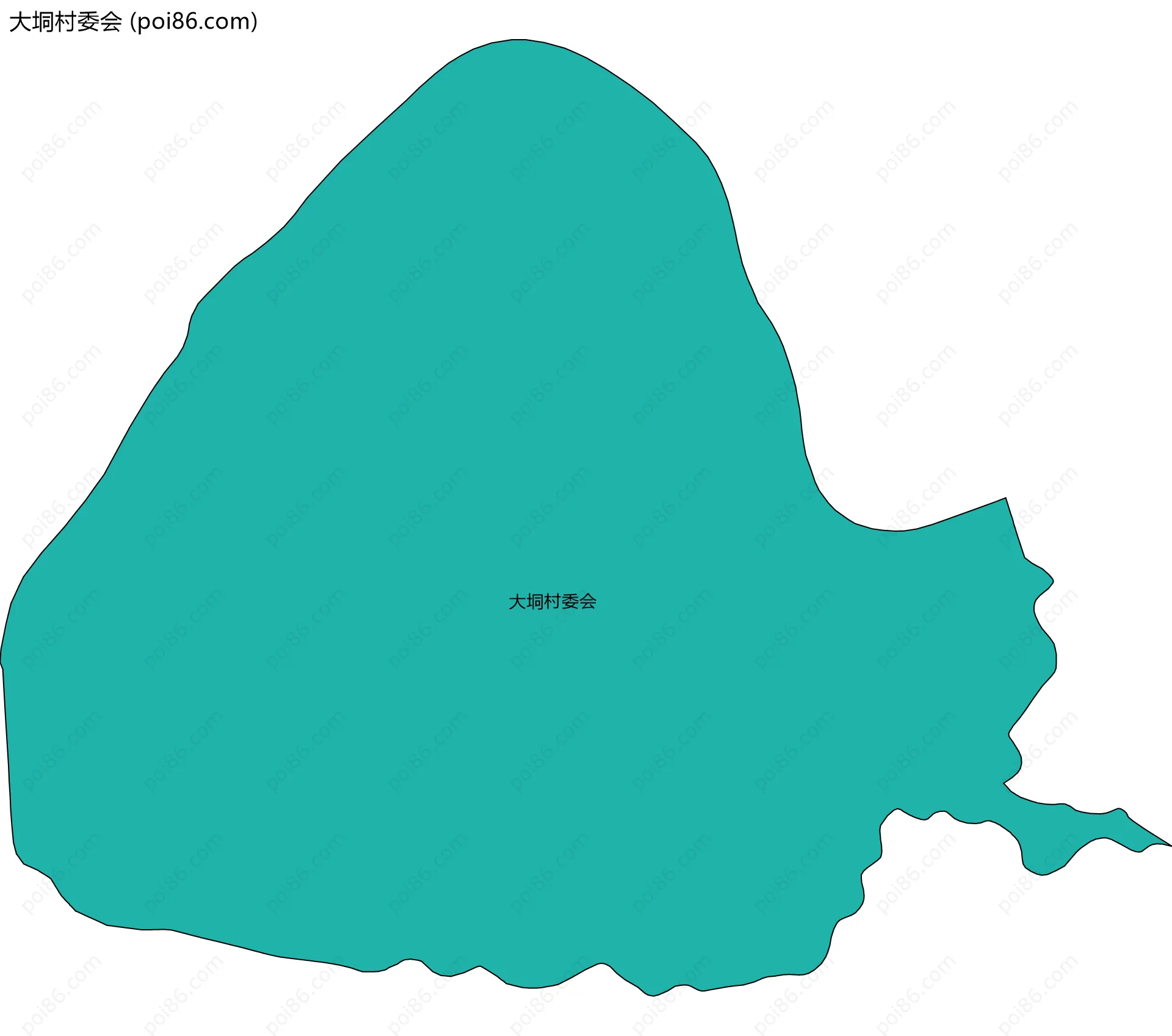 大垌村委会边界地图